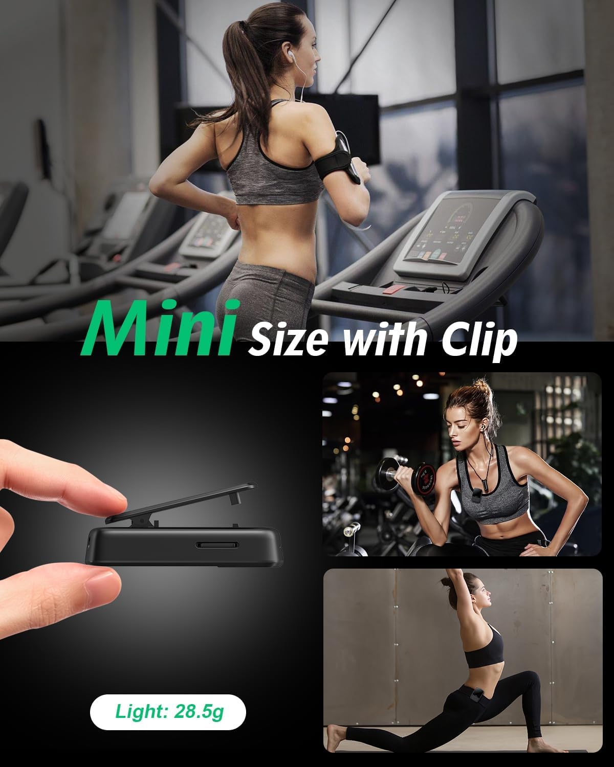 Yoton Mp3 Player With Bluetooth 5.2, 32Gb Mini Hifi Music Player With Sports Clip, Portable Mp3 Player For Kids With Independent