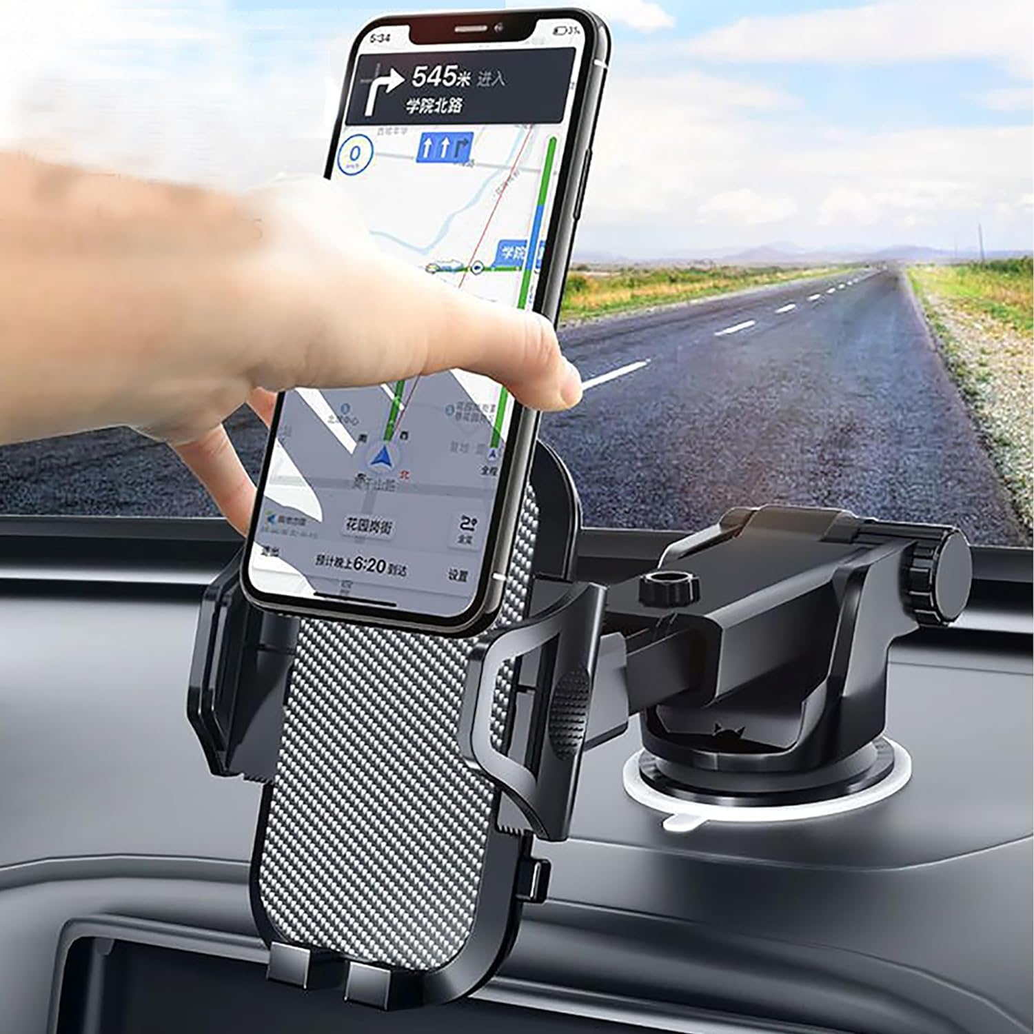 Tukefev Car Phone Holder 360 Rotation Phone Holders For Your Car Quick Release Adjustable Car Phone Mount Dashboard For Iphone16