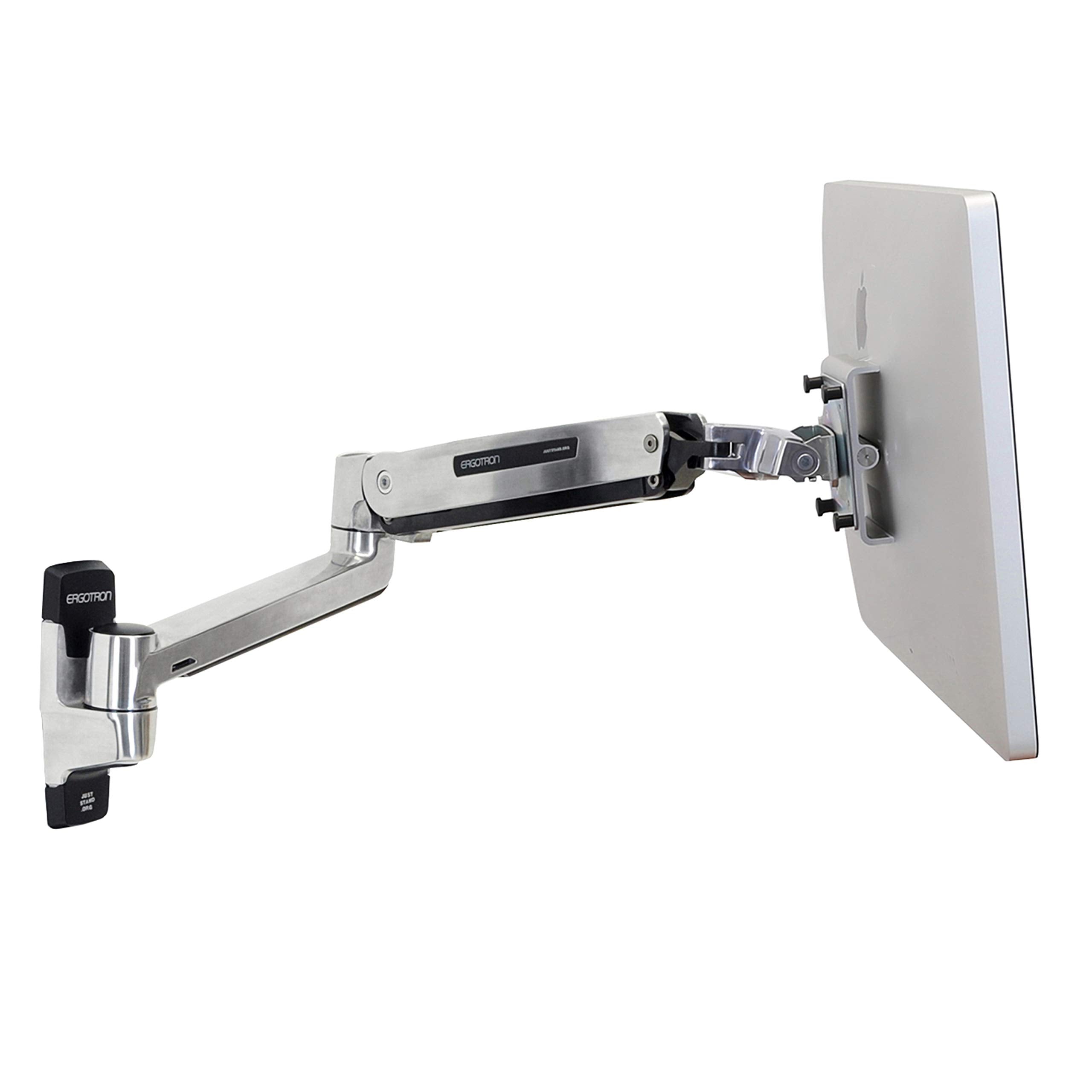 Ergotron � LX HD Sit Stand Single Monitor Arm, VESA Wall Mount � for Monitors Up to 49 Inches, 14 to 30 lbs � Polished Aluminum