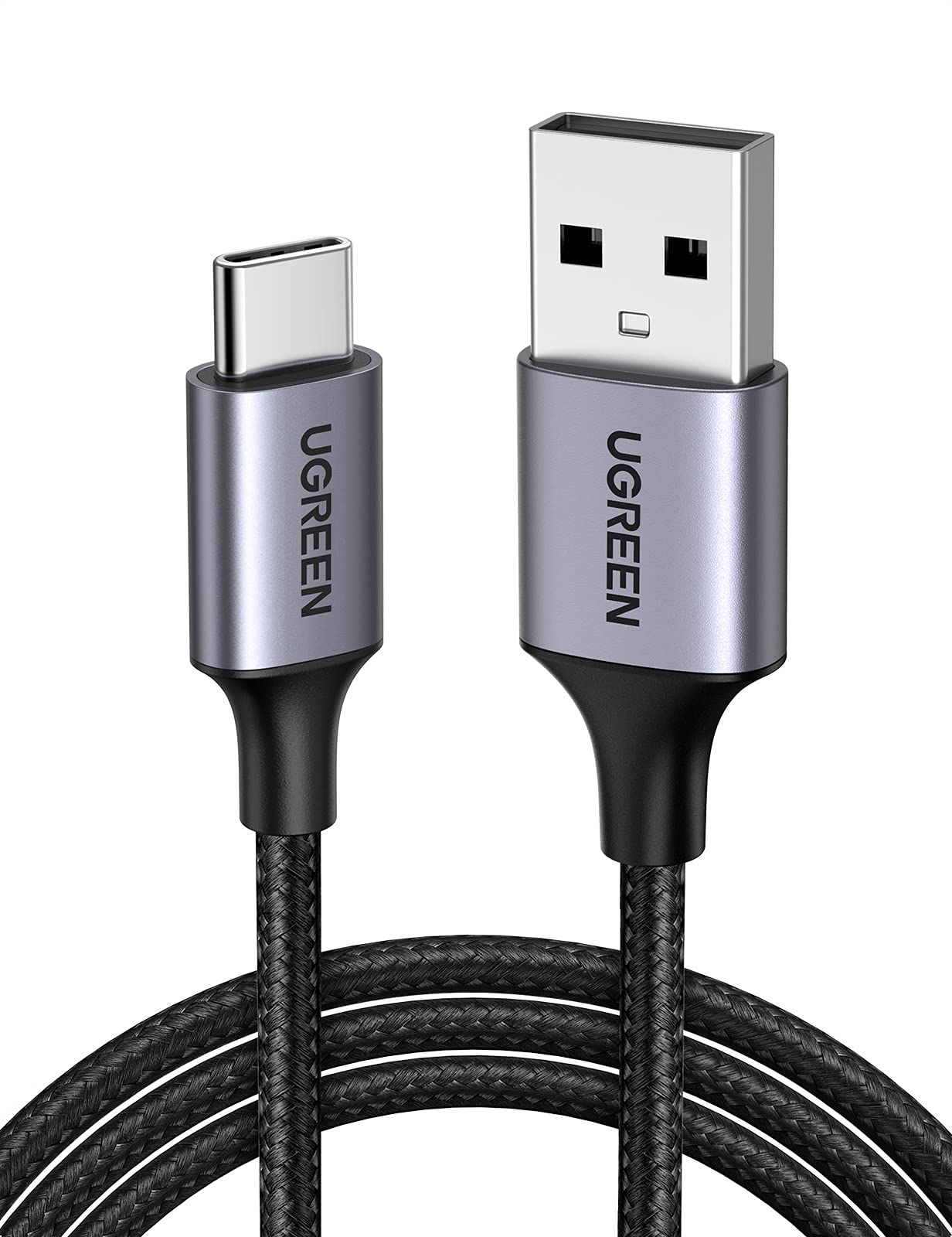 UGREEN USB to USB C Cable, Car Carplay Cable USB A to Type C Cable Fast Charging Braided USB C Cord Compatible with iPhone 15/15