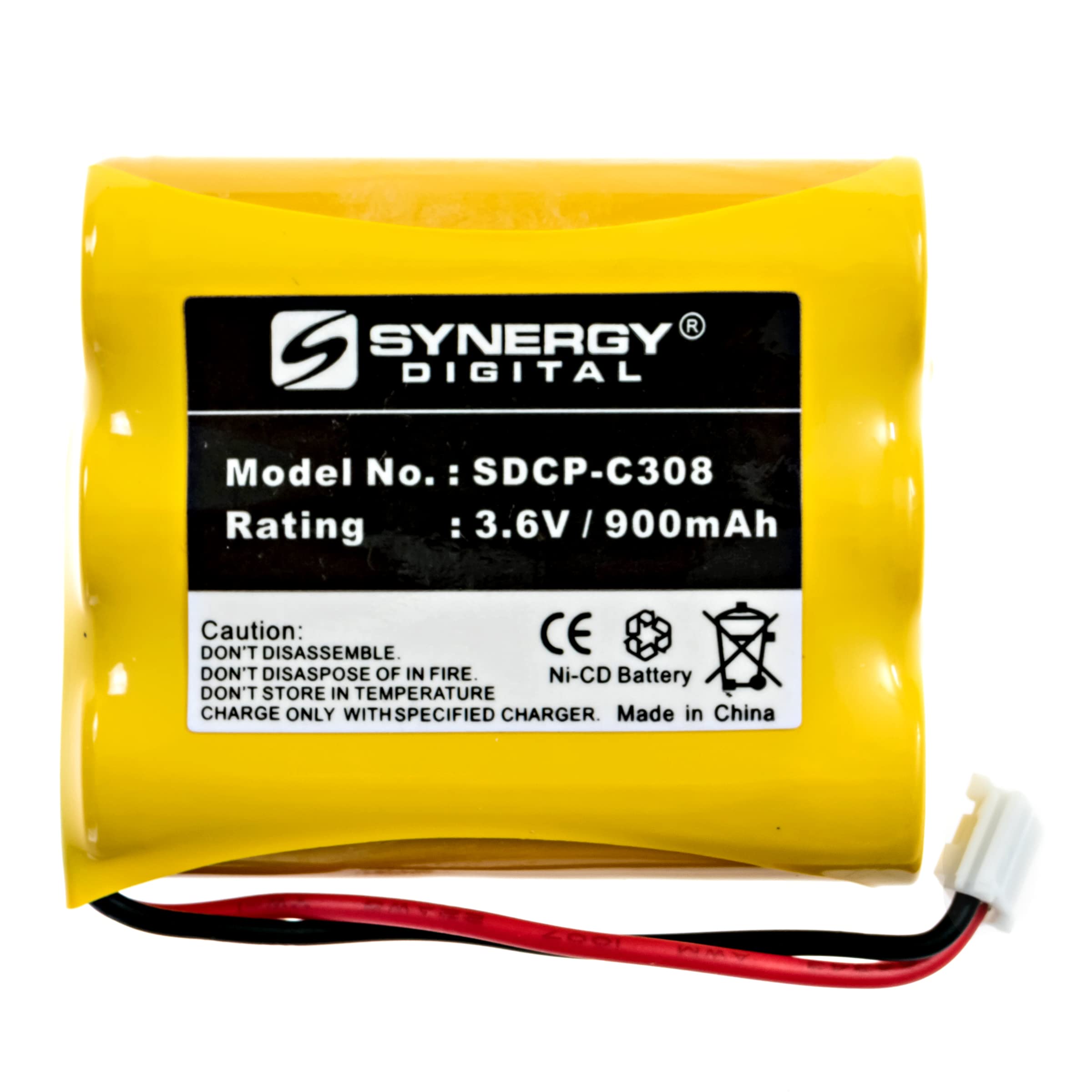 Synergy Digital Cordless Phone Battery, Works With At&T Lucent 3301 Cordless Phone, (Ni Cd, 3.6V, 900 Mah) Ultra Hi Capacity, Co