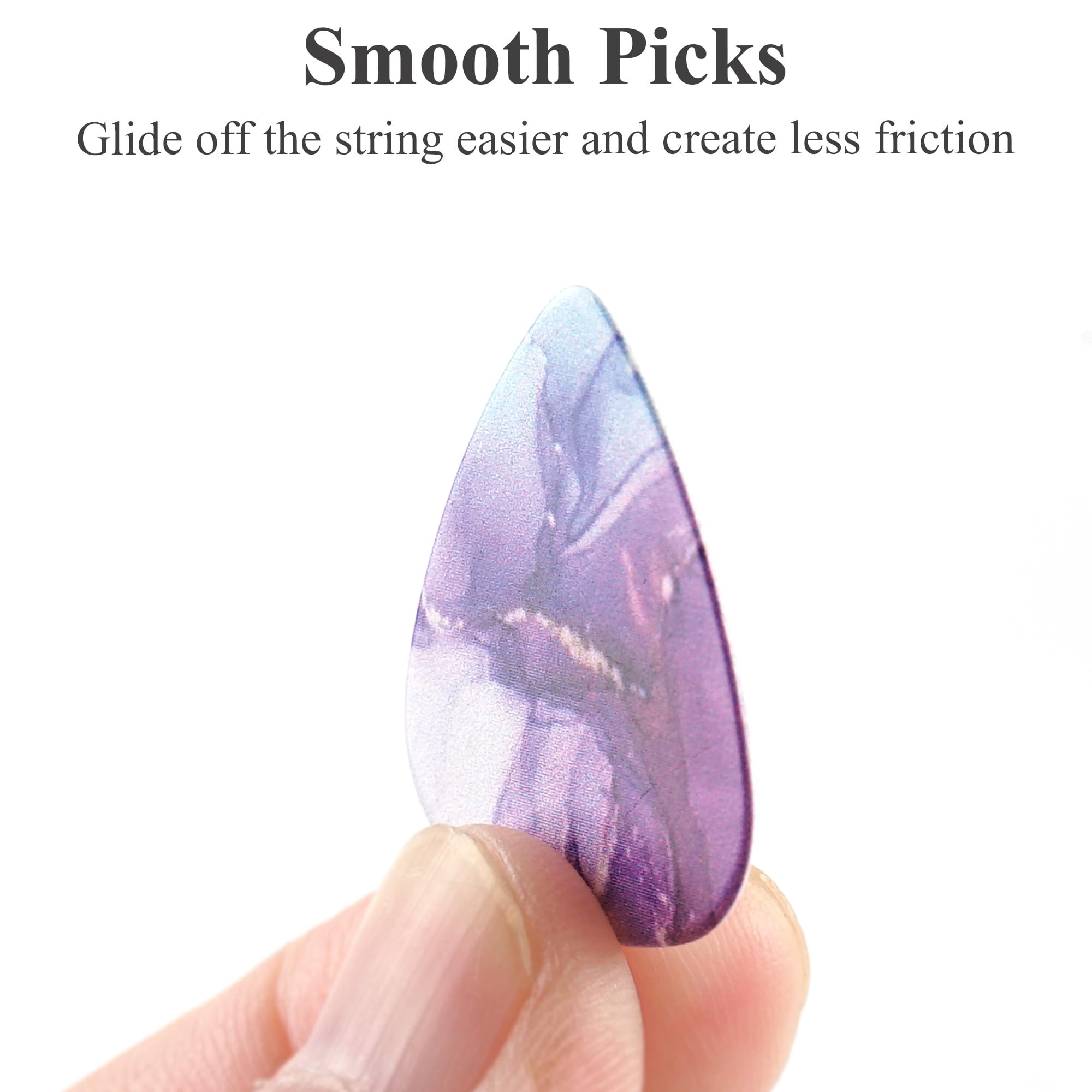 Cheliz 12 Pack 0.71Mm Stylish Colorful Celluloid Guitar Picks Plectrums For Guitar Bass(14 Ink Splashing), Medium