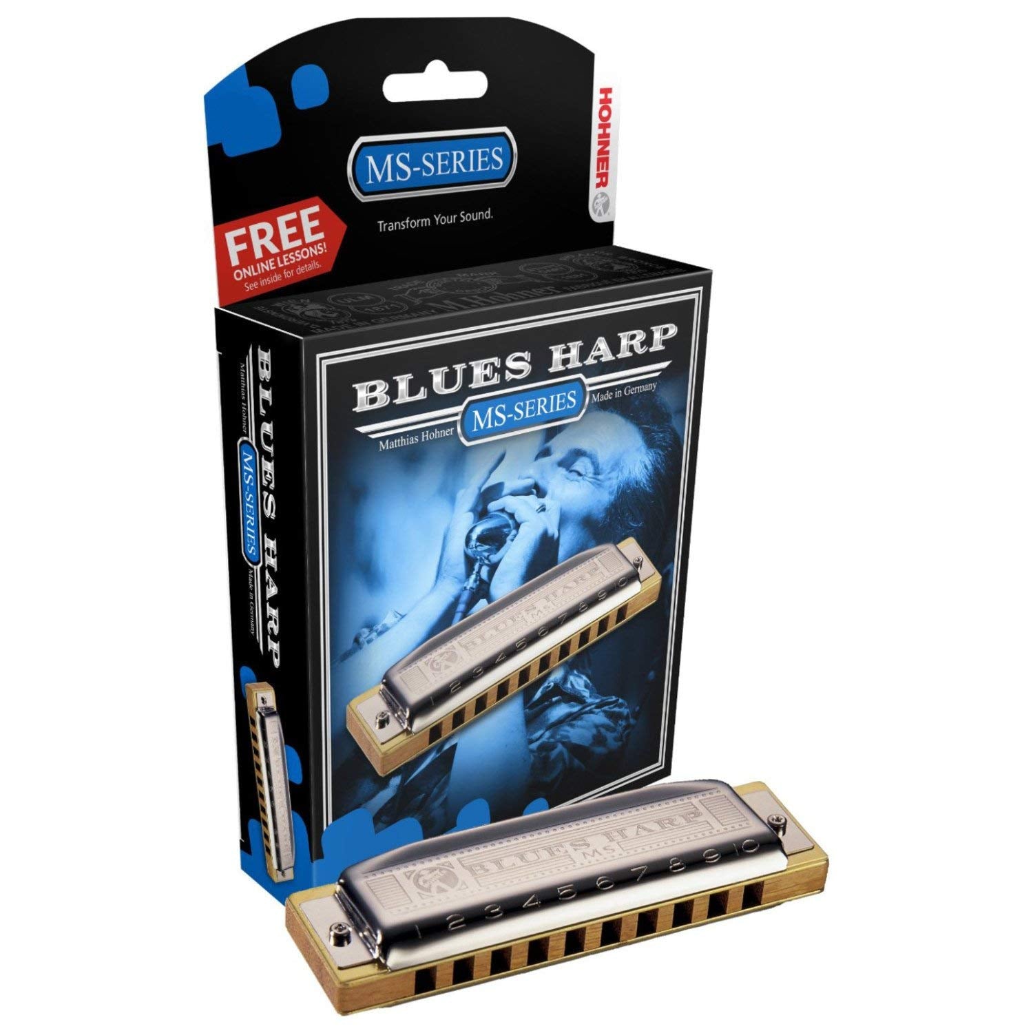 Hohner Blues Harp Harmonica, Key Of G