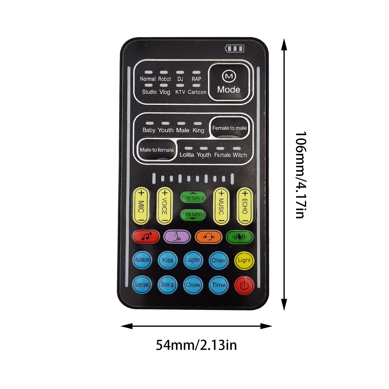 Portable Handheld Microphone Voice Changer With Sound Multifunctional Effects Machine Voice Disguiser Mini Device For Mobile Pho