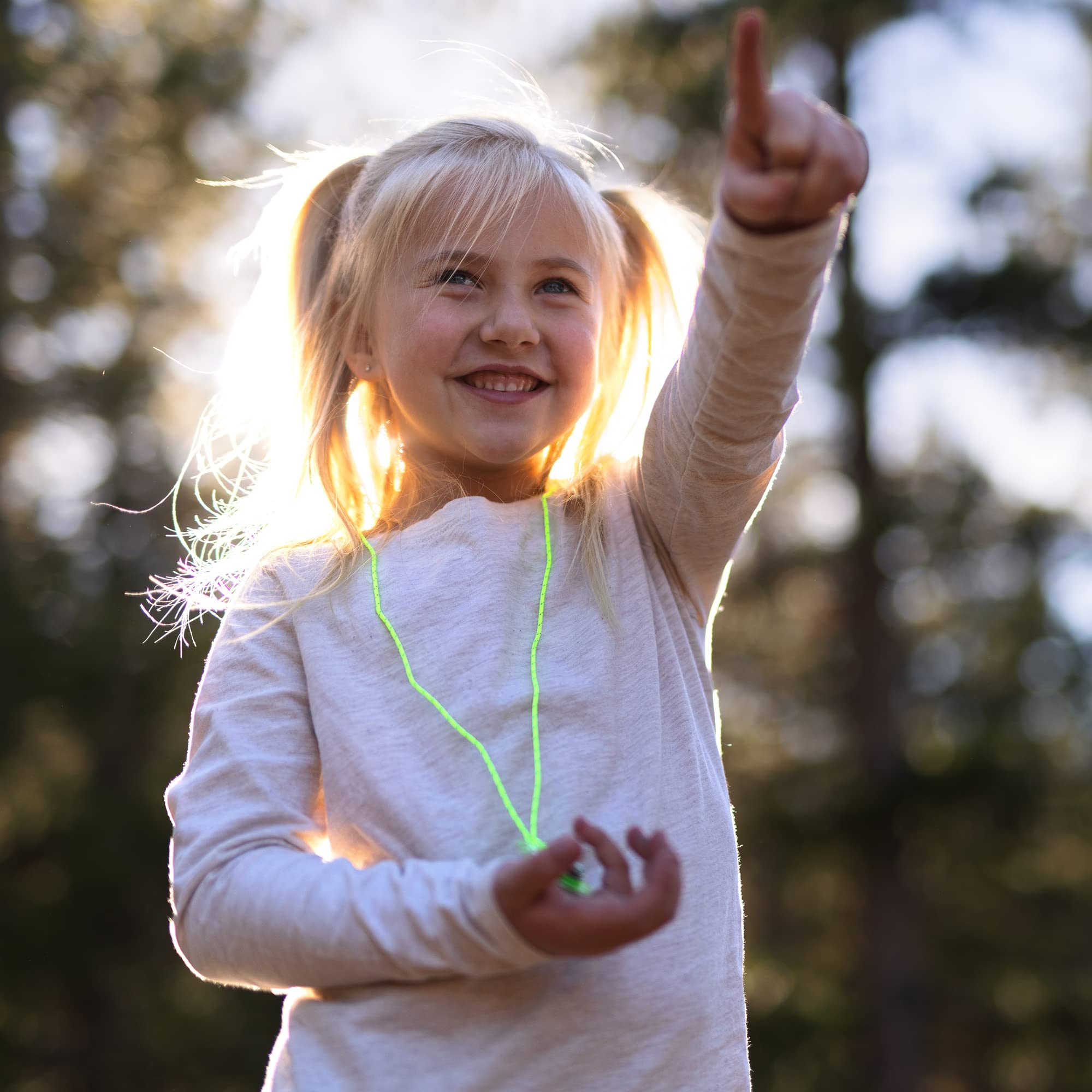 Sun Company Wildlife Compass For Kids - Childrens Compasses For Camping, Hiking, And Exploring | Break-Away Neon Lanyard (Pink