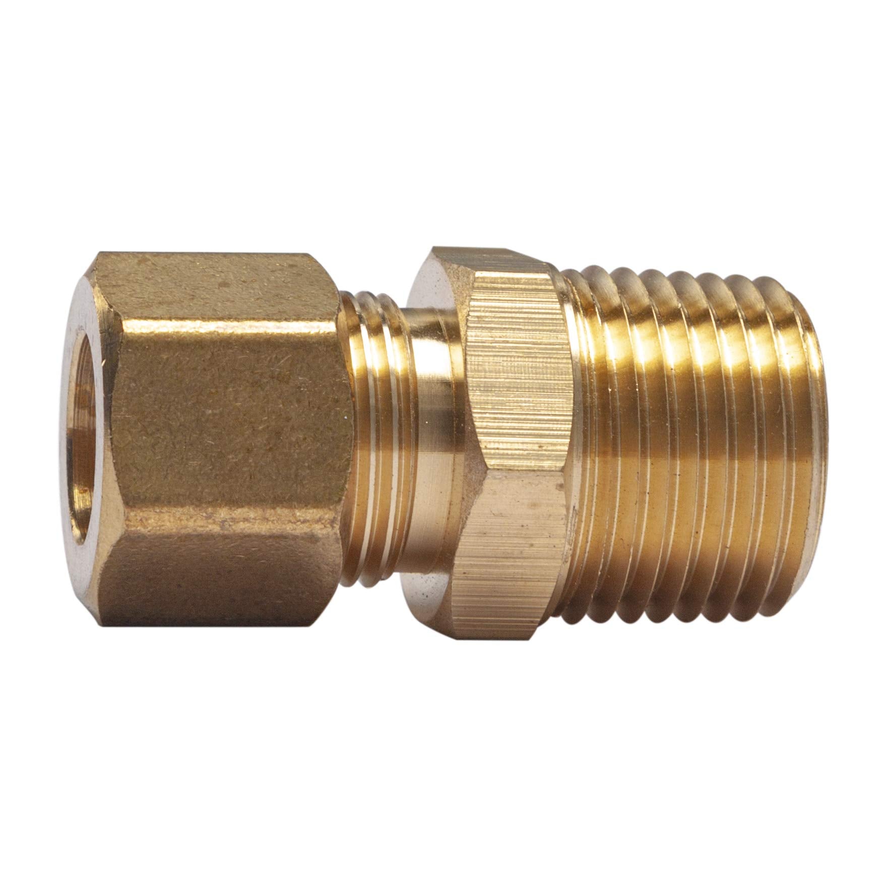 Ltwfitting Brass 3/8-Inch Od X 3/8-Inch Male Npt Compression Connector Fitting(Pack Of 5)