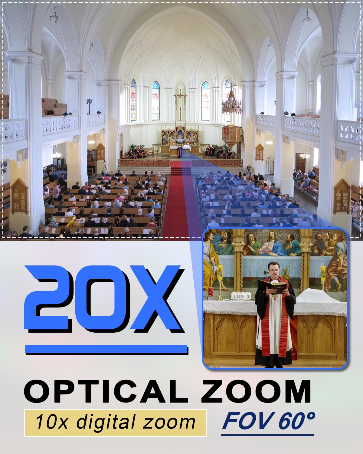 Fomako Ndi Camera Ai Auto Tracking Hdmi Ptz Camera 20X Optical Zoom Ip Usb3.0 Hdmi Ptz Camera For Church Services Worship Educat