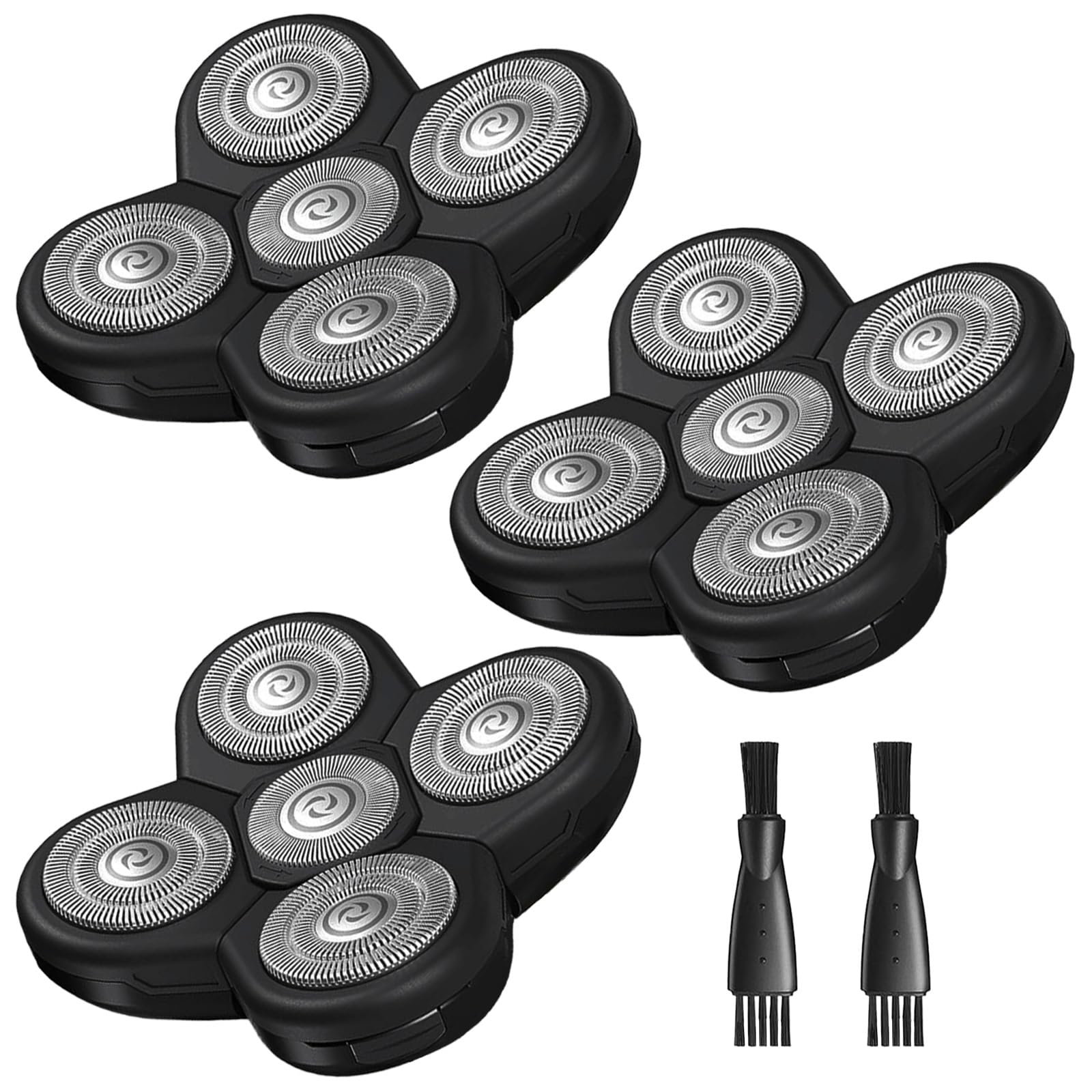 Wotdmu 3 Pack Head Shaver Replacement Blades For Head Shaver, 5 Blades Shaver Replacement Heads For Bald Men Freedom Shaving, He