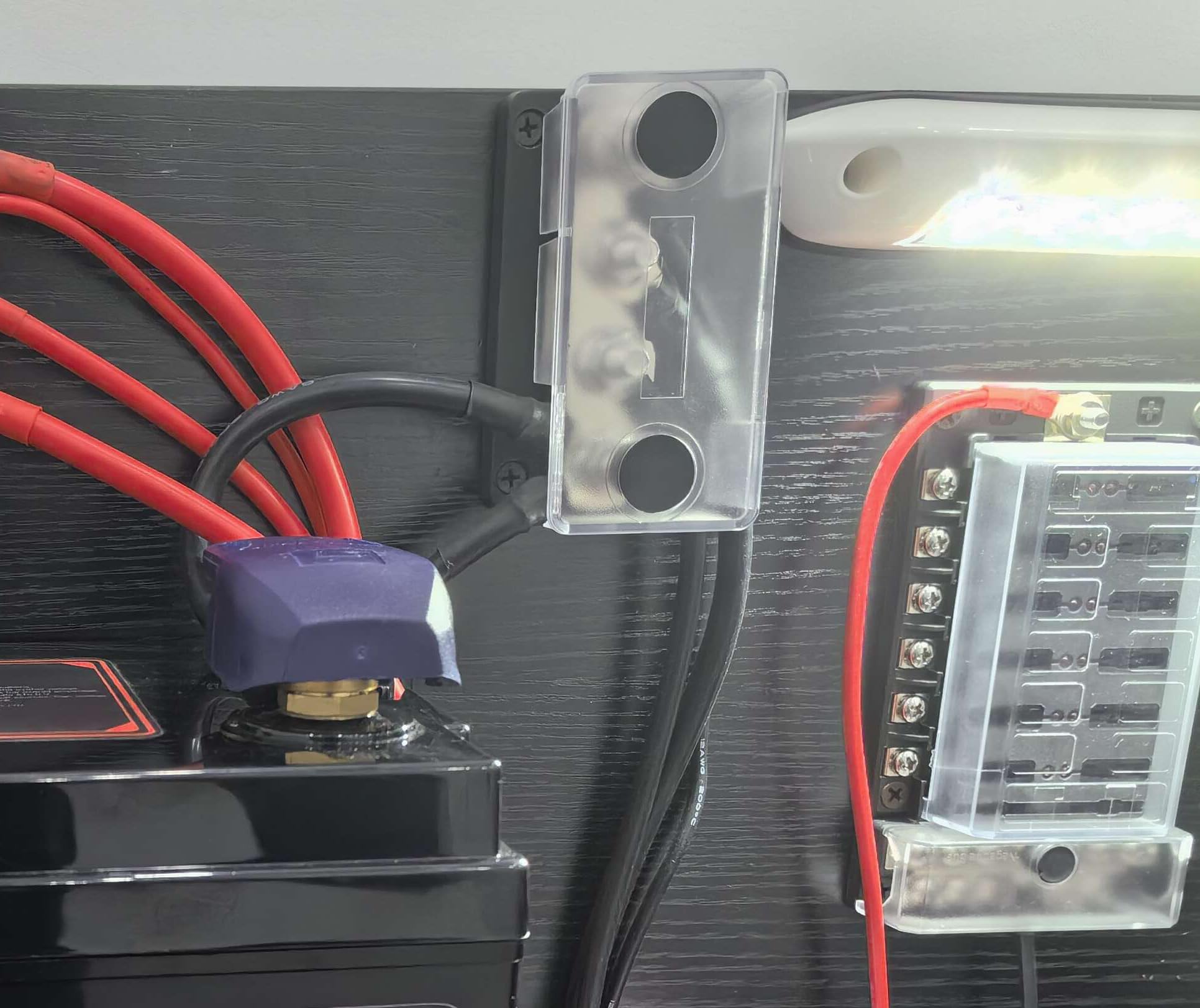 Gloaso 300A Copper Bus Bar 12V Car Buss Bar Power Distribution Block With Cover Marine 4 X 5/16'' Studs Terminals Blocks, Heavy