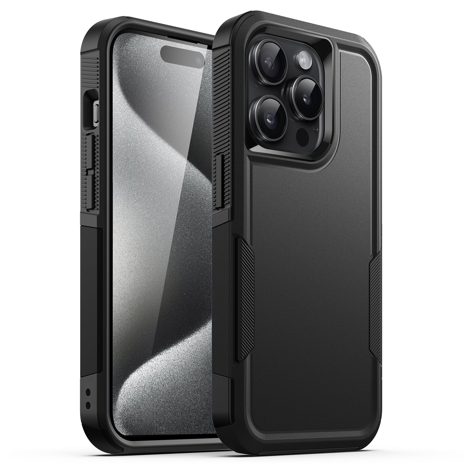 JETech Case for iPhone 15 Pro Max 6.7-Inch, Heavy Duty Dual-Layer Rugged Protection, Shockproof Protective Tough Phone Cover wit