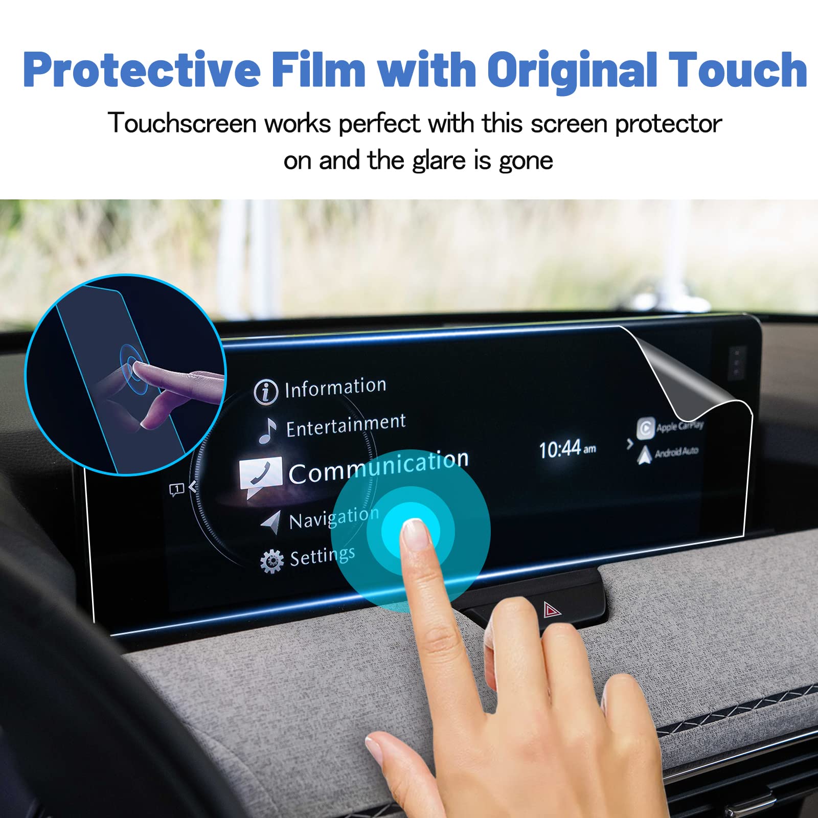 Shaohao For 2024 2025 Mazda Cx 90 Screen Protector 12.3 In 2024 2025 Mazda Cx 90 Accessories Cx 90 3.3 Turbo S Premium/Turbo S Premium Plus Touch Screen 12.3' Hd Clear Center Display Screen Protector