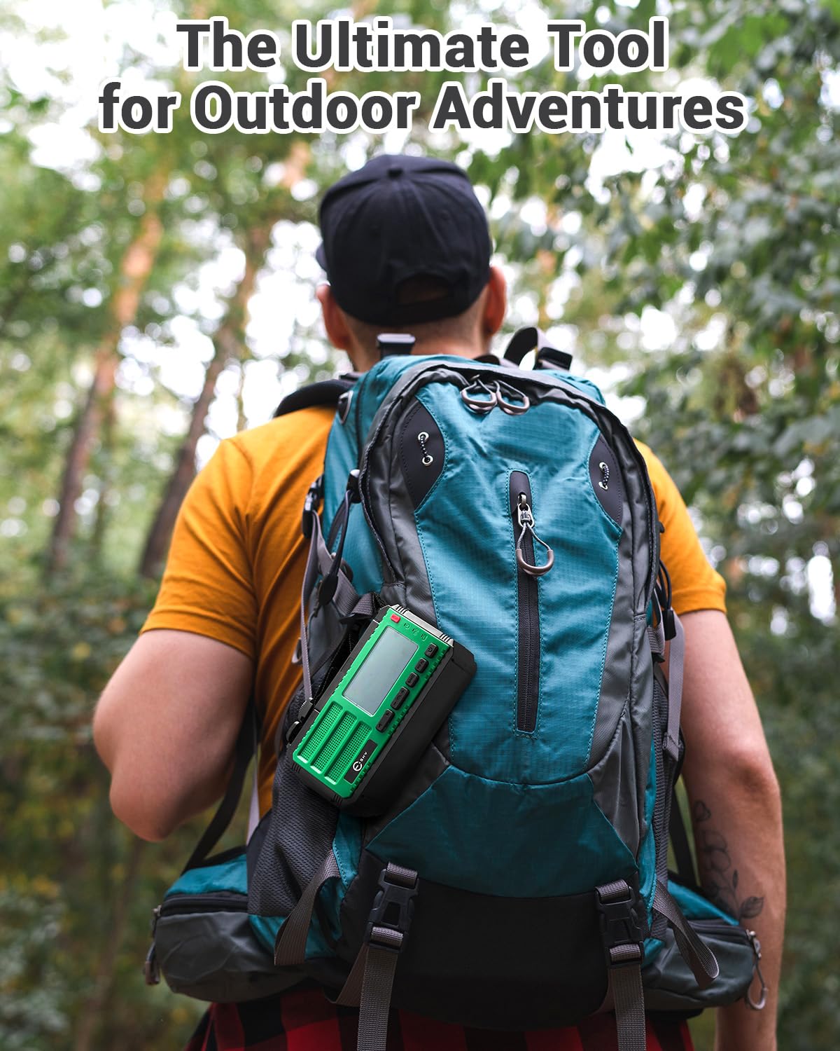 Esky 10000Mah Emergency Hand Crank Radio, Am/Fm/Noaa Portable Weather Alert Radio With Flashlight, Solar Powered Rechargeable Ra