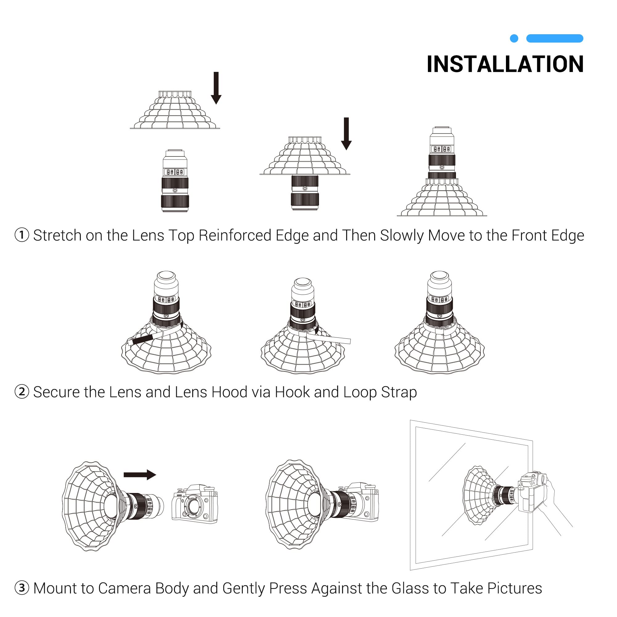 [Upgraded] Silicone Lens Hood,Anti Reflective Camera Lens Hood For Diameter 73 88Mm Lens,Foldable Reversible Lens Shade For Cano
