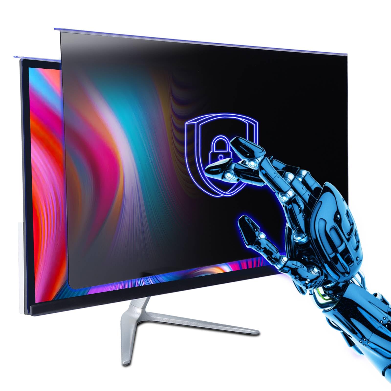 Gudteke Computer Privacy Screen Filter 27'' Hanging Privacy Screen Protector Compatible Widescreen Computer Monitor With Aspect 