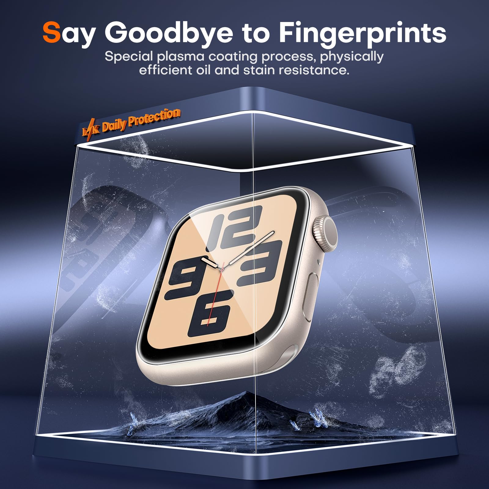 L?K 6 Pack Screen Protector Designed For Apple Watch 40Mm Series 6 5 4 Se / 38Mm Series 3 2, Max Coverage, Bubble Free Flexible