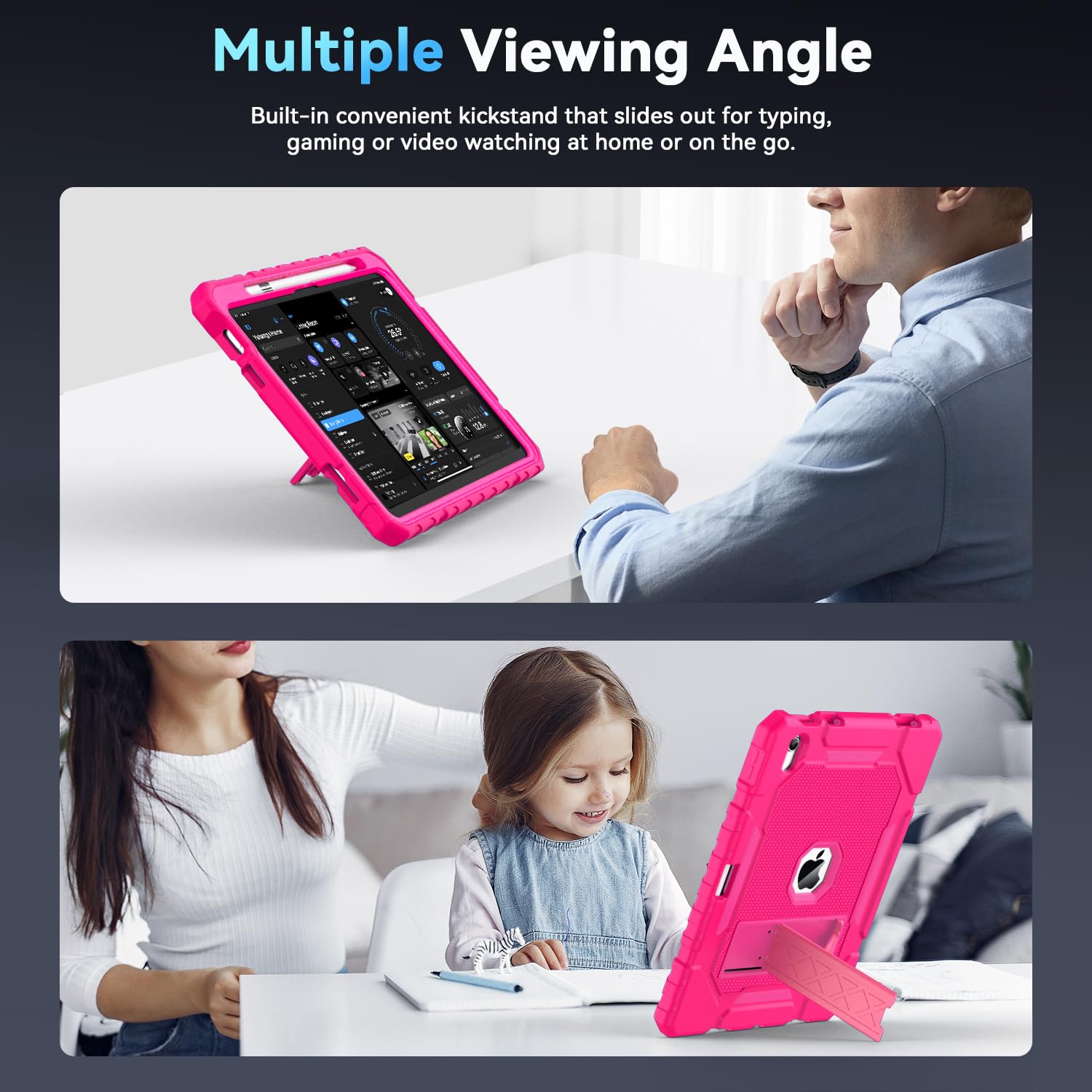 Grifobes Case For Ipad 10Th Generation 2022(10.9 Inch), Heavy Duty Military Grade Shockproof Rugged 10.9'' Cover With Built In S