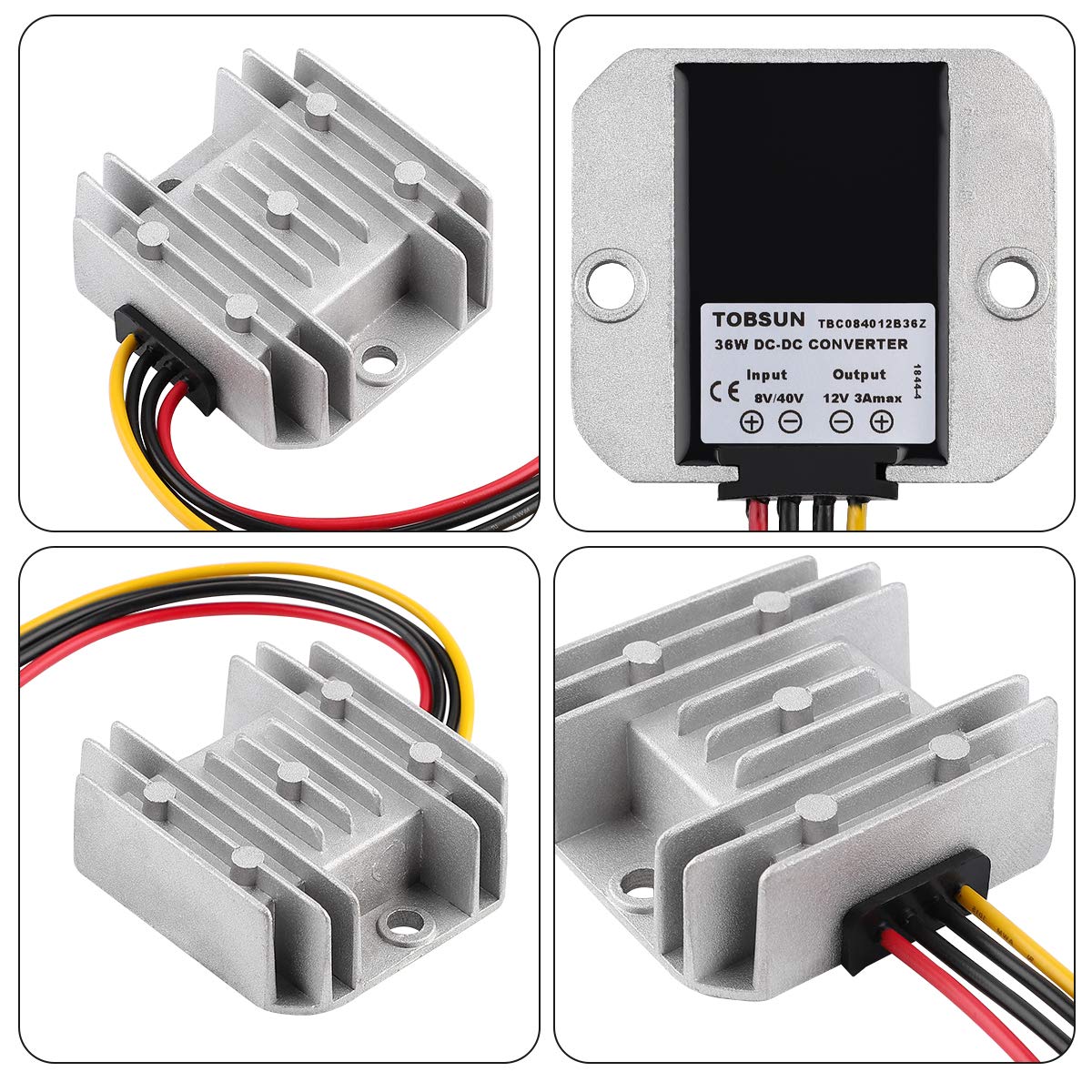 Voltage Reducer Dc 8V-40V To 12V 3A 36W Automatic Buck Boost Converter Step Down Up Regulator Waterproof Module Transformer For