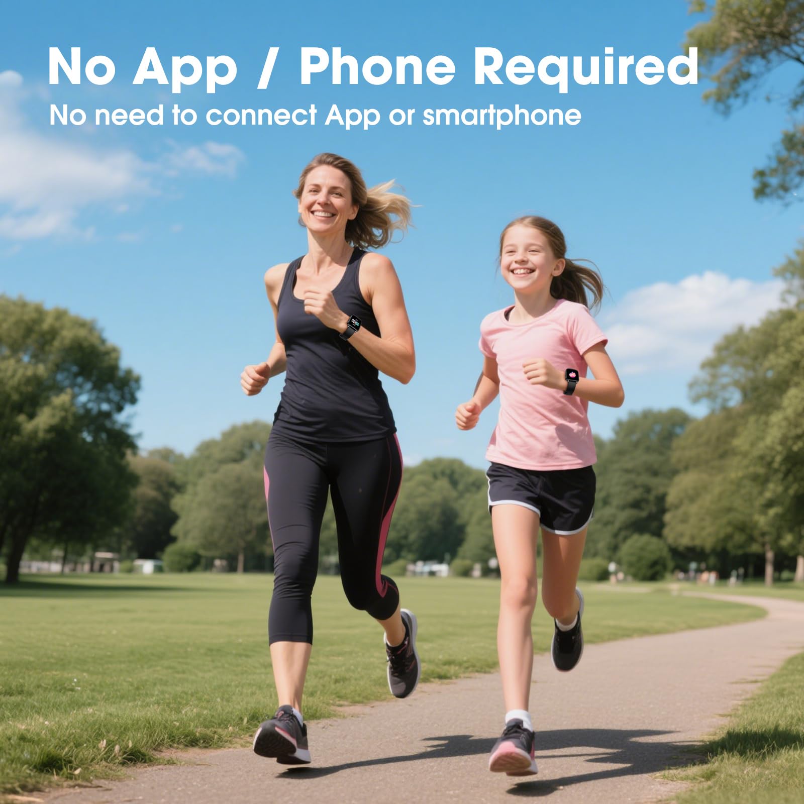 Kummel Smart Watch For Girls Boys Teens No App/Phone Required, Fitness Watches For Kids With Heart Rate, Sleep Monitor, Step Cou