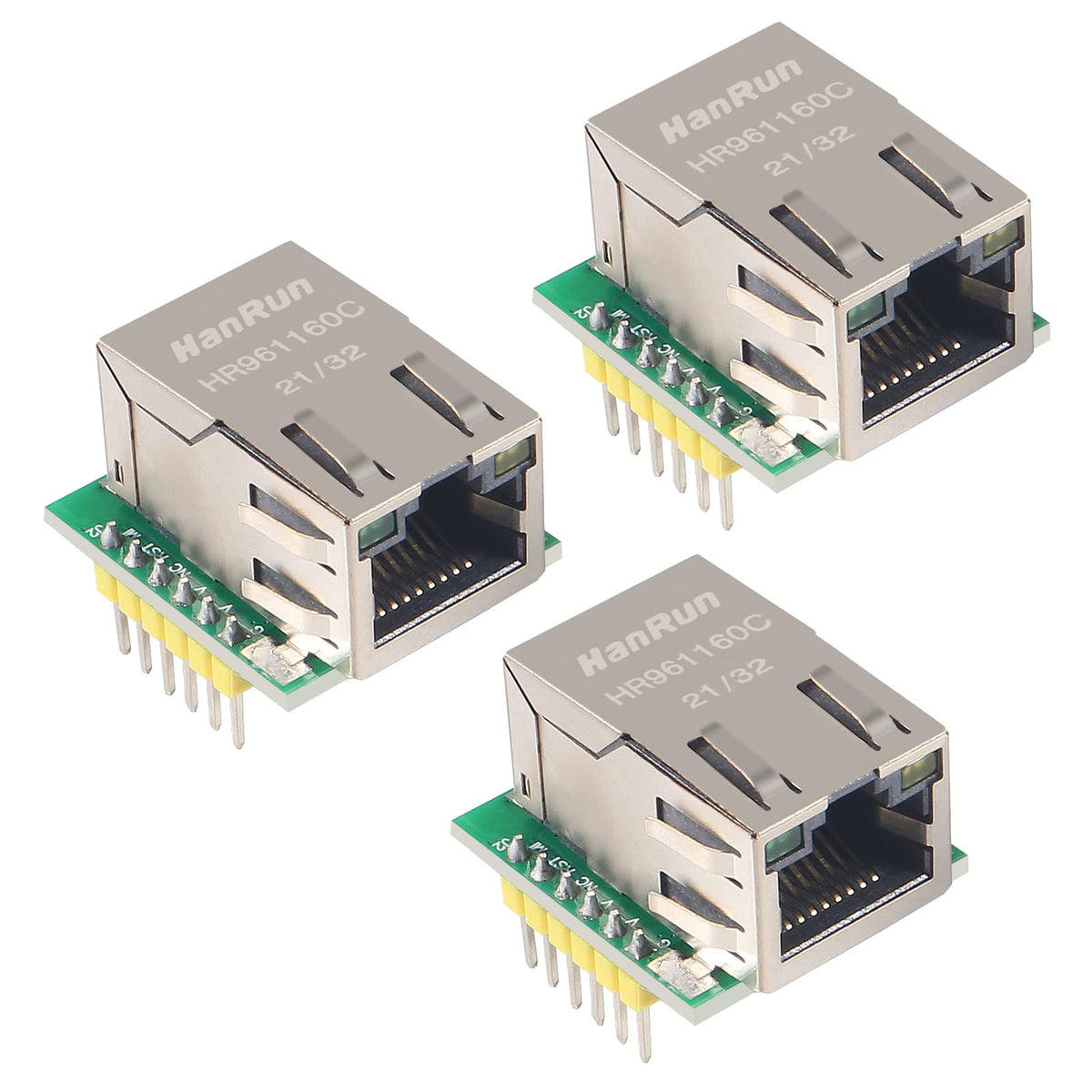 Aceirmc W5500 Spi To Lan Ethernet Network Module Tcp Ip Stm32 Interface 3.3V 5V For Arduino Wiz820Io Rc5 (3Pcs)