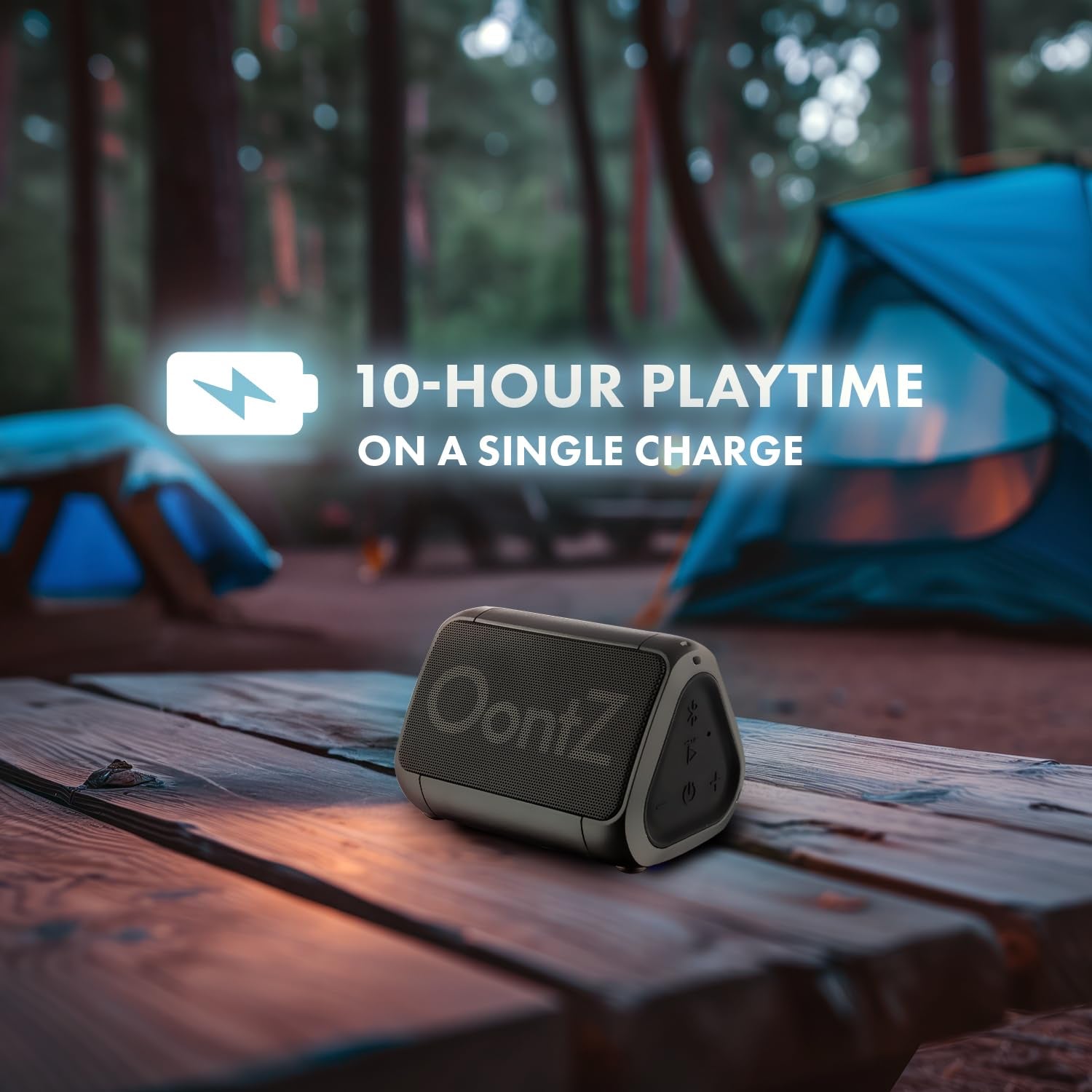 Cambridge Soundworks Oontz Solo Bluetooth Portable Speaker, 5 Watts Mini Speaker, Up To 100 Unobstructed Feet Wireless Range, 10Hrs Playtime, Ipx5 Waterproof Bluetooth Speaker (Black)
