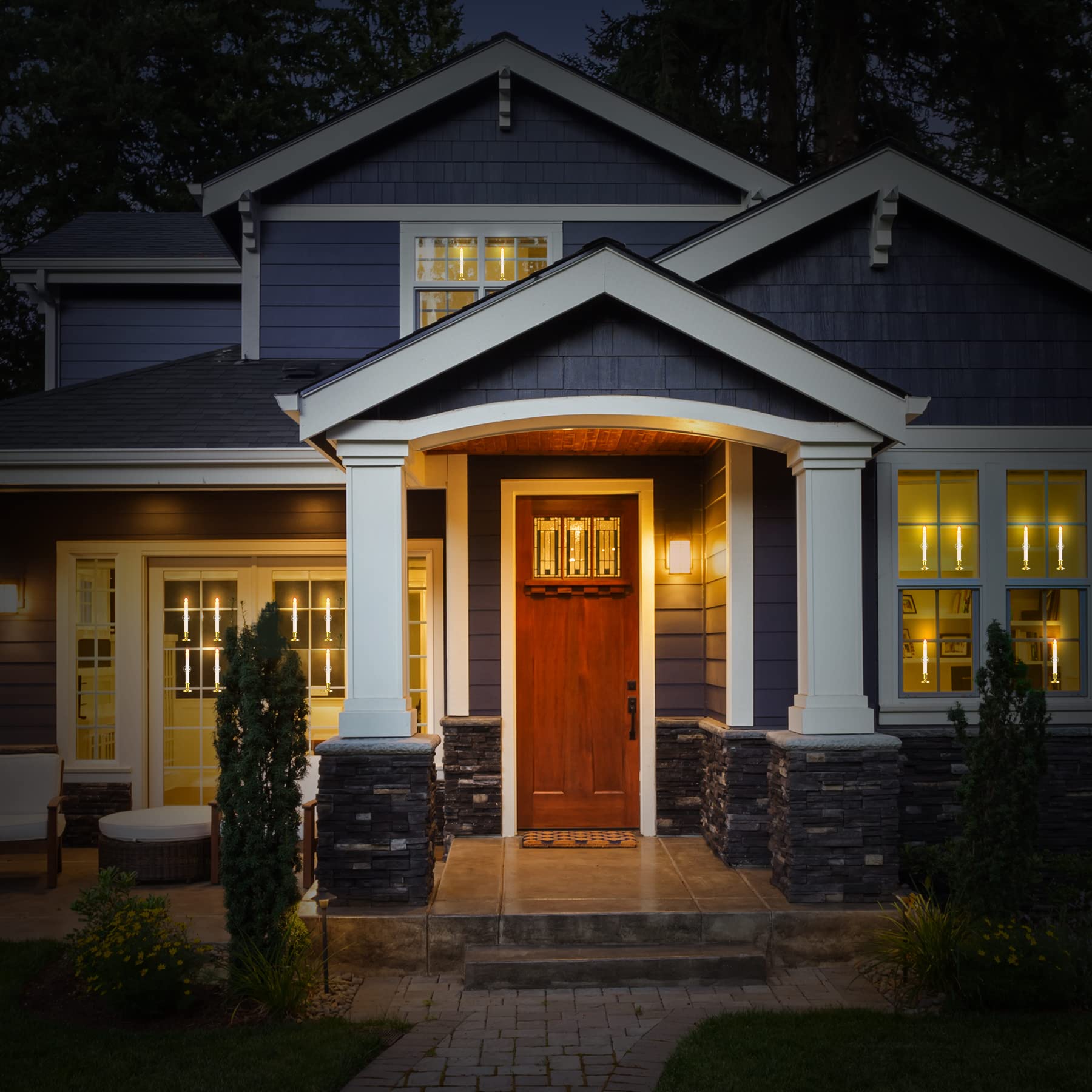 Yaungel Window Candles, 10 Pack Led Battery Operated Christmas Candles For Windows With Remote Timer Electric Flameless Candle L