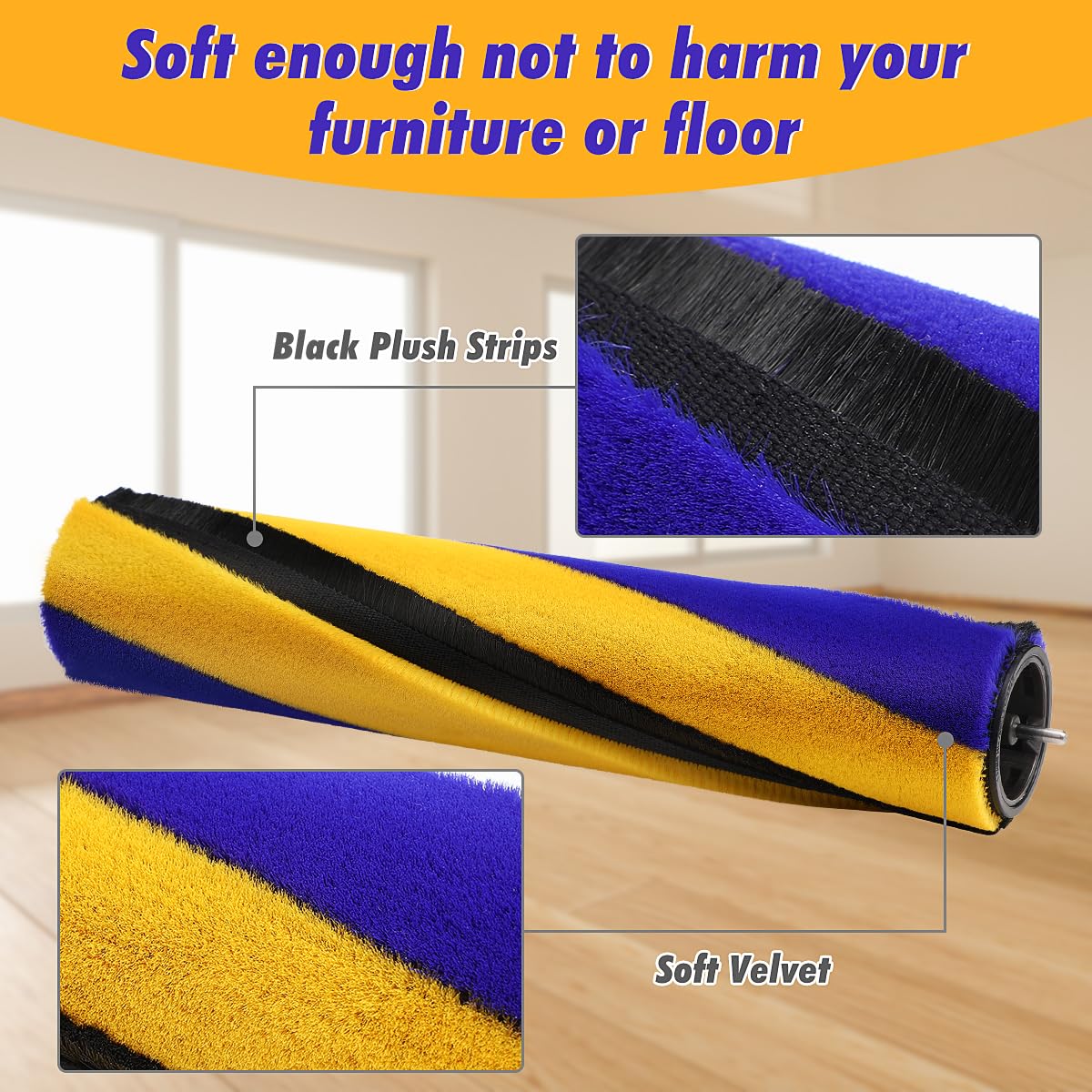 Soft Roller Brush Replacement Compatible With Dyson V8 Slim V10 Slim V12 Detect Slim V15 Detect Slim, Roll Bar Vacuum Attachment