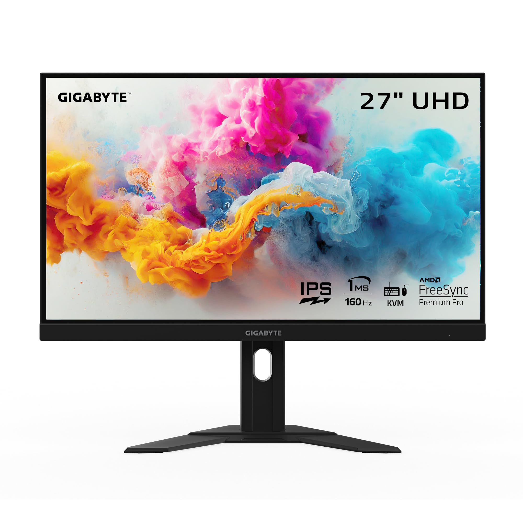 GIGABYTE M27U - 27 IPS Gaming Monitor - UHD 3840x2160 - 160Hz - 1ms MPRT - AMD FreeSync Premium Pro - Type C KVM - HDMI, DP, Typ
