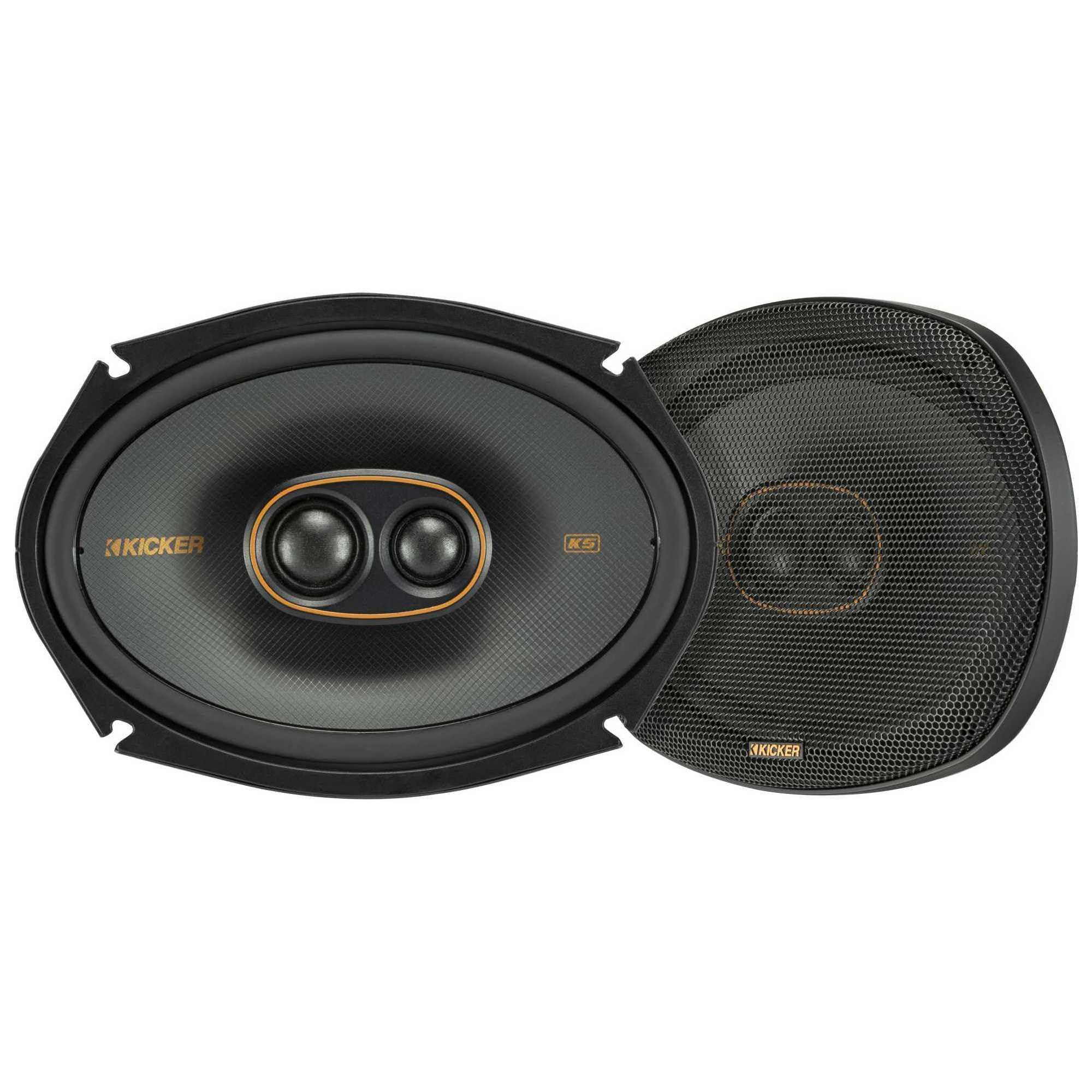 Kicker 51Ksc69304 Coaxial Speaker System, 3 Way Design, One (1) Pair, 6'' X 9'' (160Mm X 230Mm) Polypropylene Woofer/Mid, 1'' (2