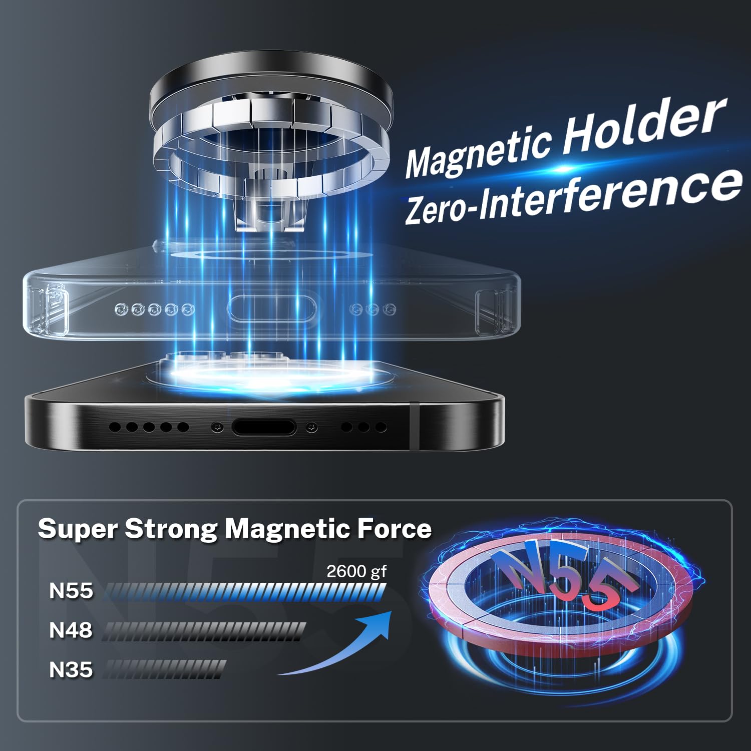 Repmidfer Ultra Light Aluminium Magnetic Phone Tripod Stand For Iphone 17 Air 16 Pro Max, Foldable Magnetic Phone Holder, Pocket