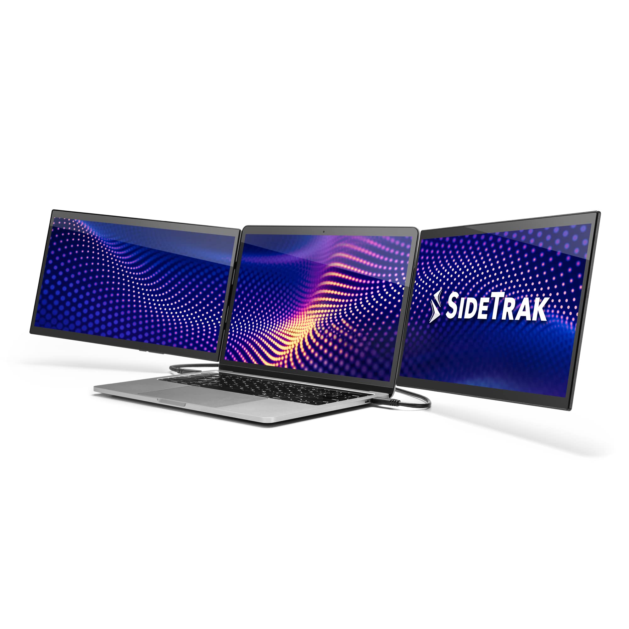 Sidetrak Swivel Pro Triple 13.3'' Ultra Slim Attachable Portable Monitor, Fhd Ips 1080P Laptop Screens With Kickstand + Unique P