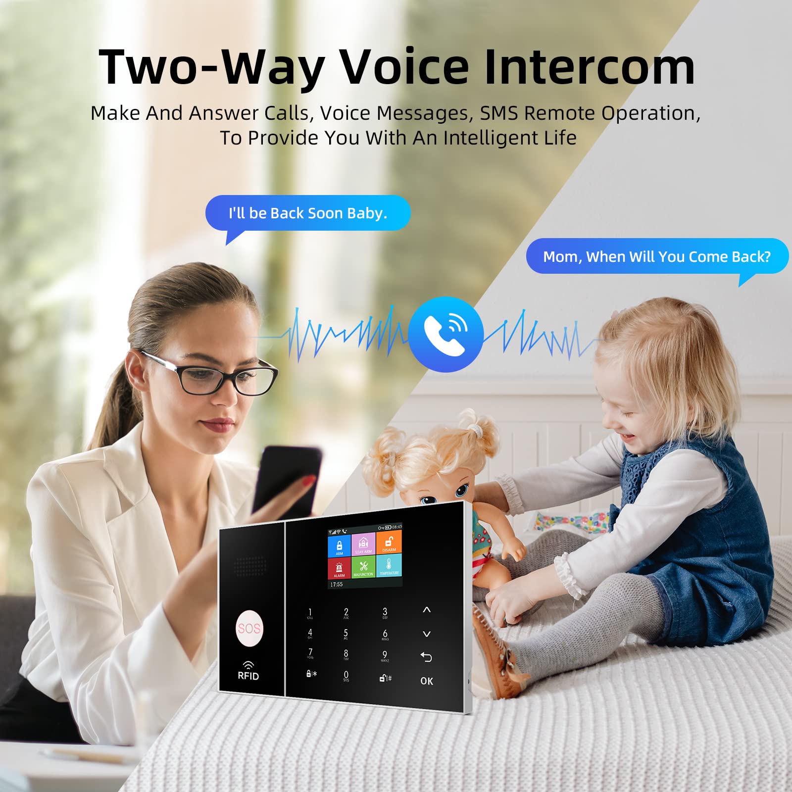 Clouree 4G Smart Home Security Alarm Kit, Wireless Wifi Home Alarm System With Siren, Pir Motion Sensor, Remote Controls, Window