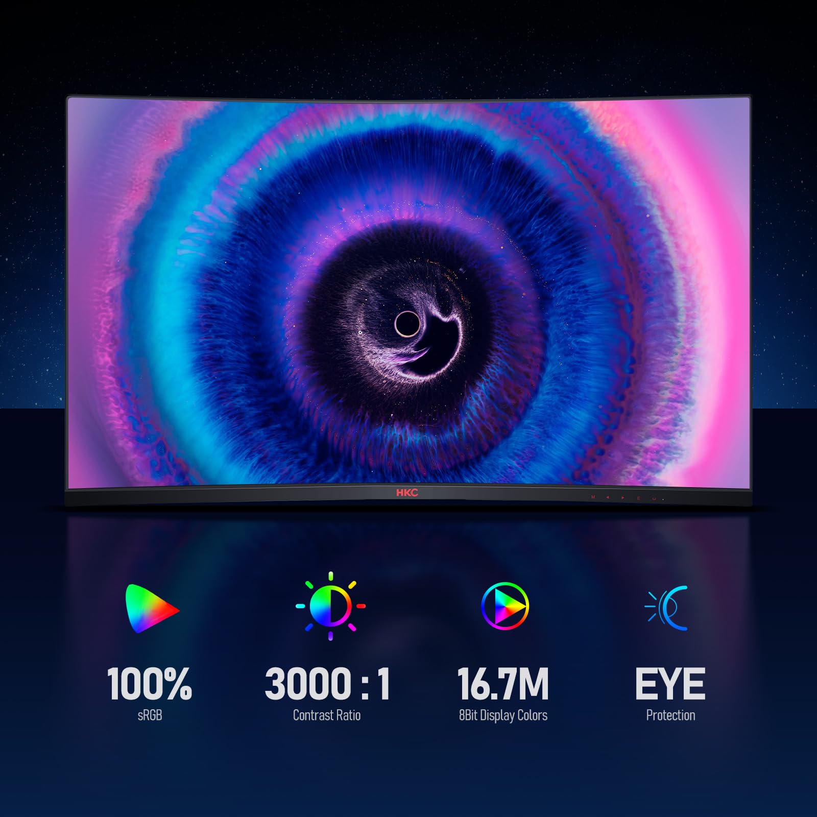 Koorui 32 Inch Curved Gaming Monitor   Qhd (2560 X 1440) 2K Display, 170Hz 144Hz Monitor, 1500R Curvature, 1Ms, Hdr10, Adaptive