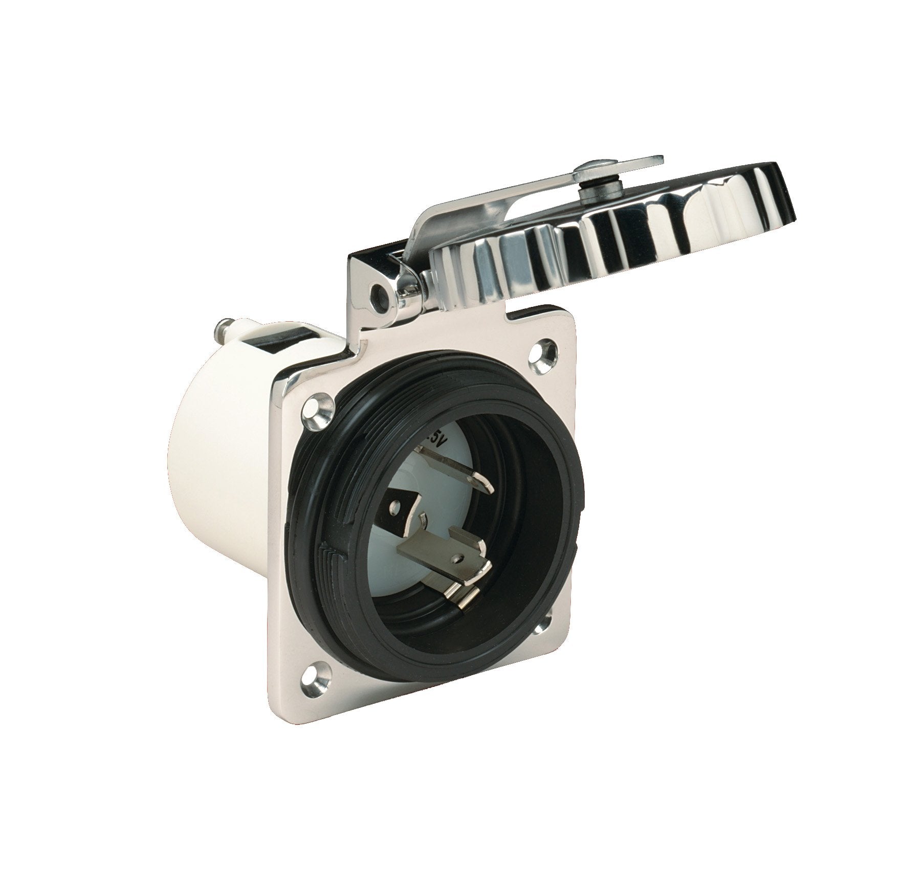 Marinco 303Ssel B Inlet, 30A 125V, Stainless Steel