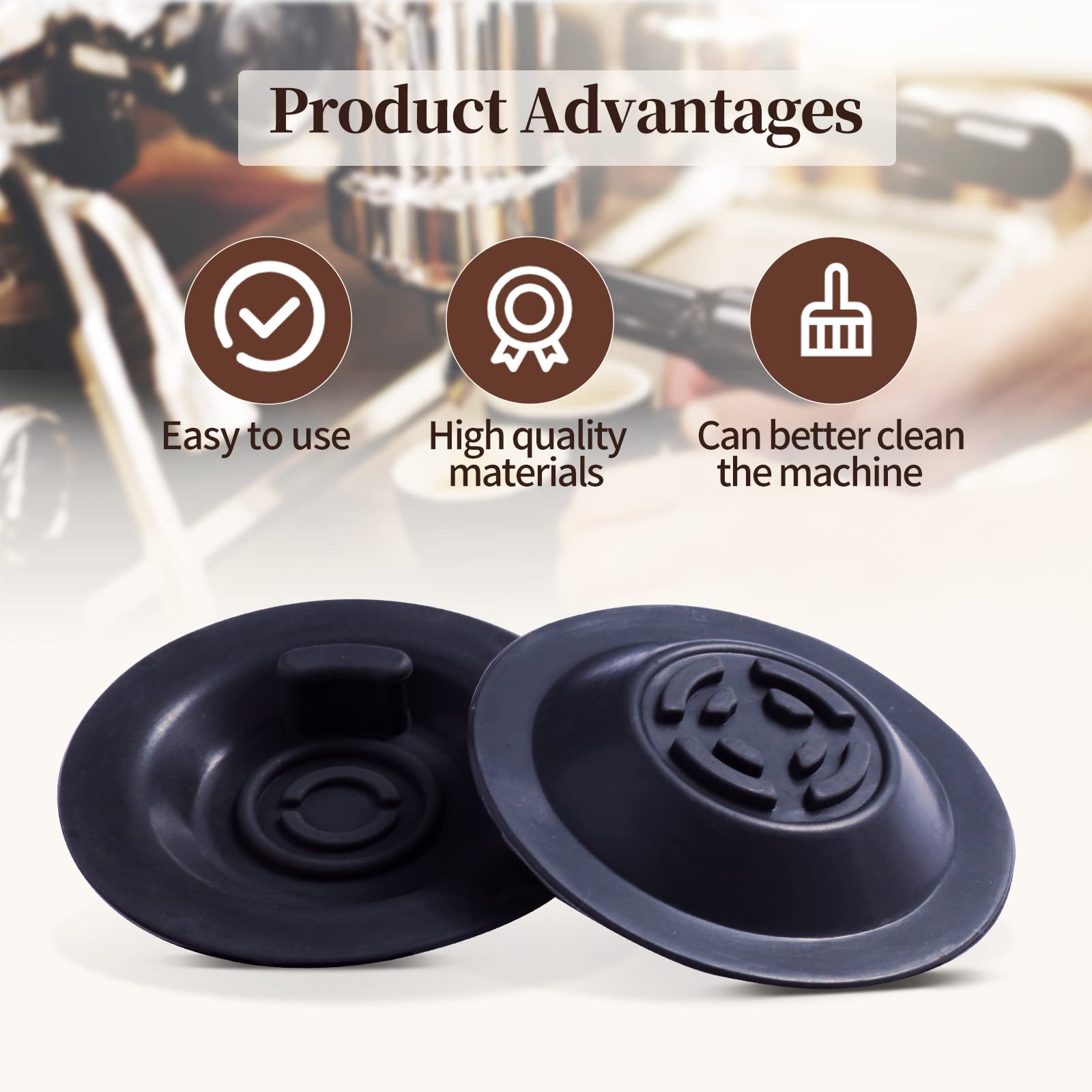 Abeskch 2 Pack 54Mm Espresso Backflush Cleaning Disc For Breville Espresso Machines   54Mm Backflush Disc Compatible With Brevil