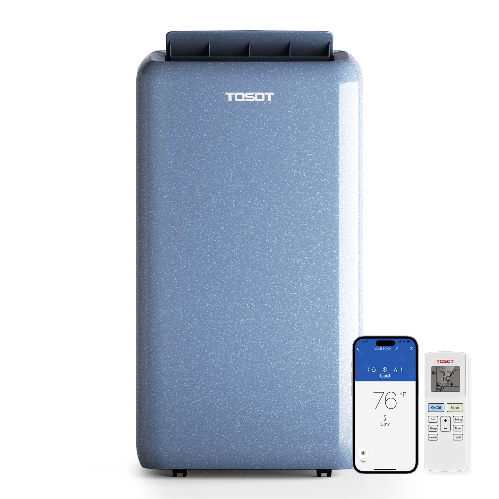 TOSOT 14,000BTU (9,600 BTU SACC) Wifi Portable Air Conditioner with Heating Mode, Cooling, Dehumidifier, Fan, Auto Swing, 24H Ti