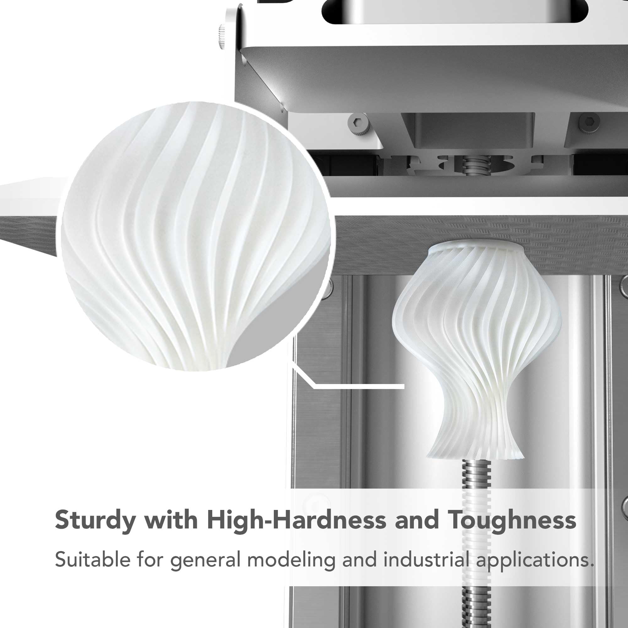 Phrozen Abs Like Creamy White 3D Printing Resin, 405Nm Dlp Lcd Uv Curing Photopolymer Resin For General Modeling And Prototyping