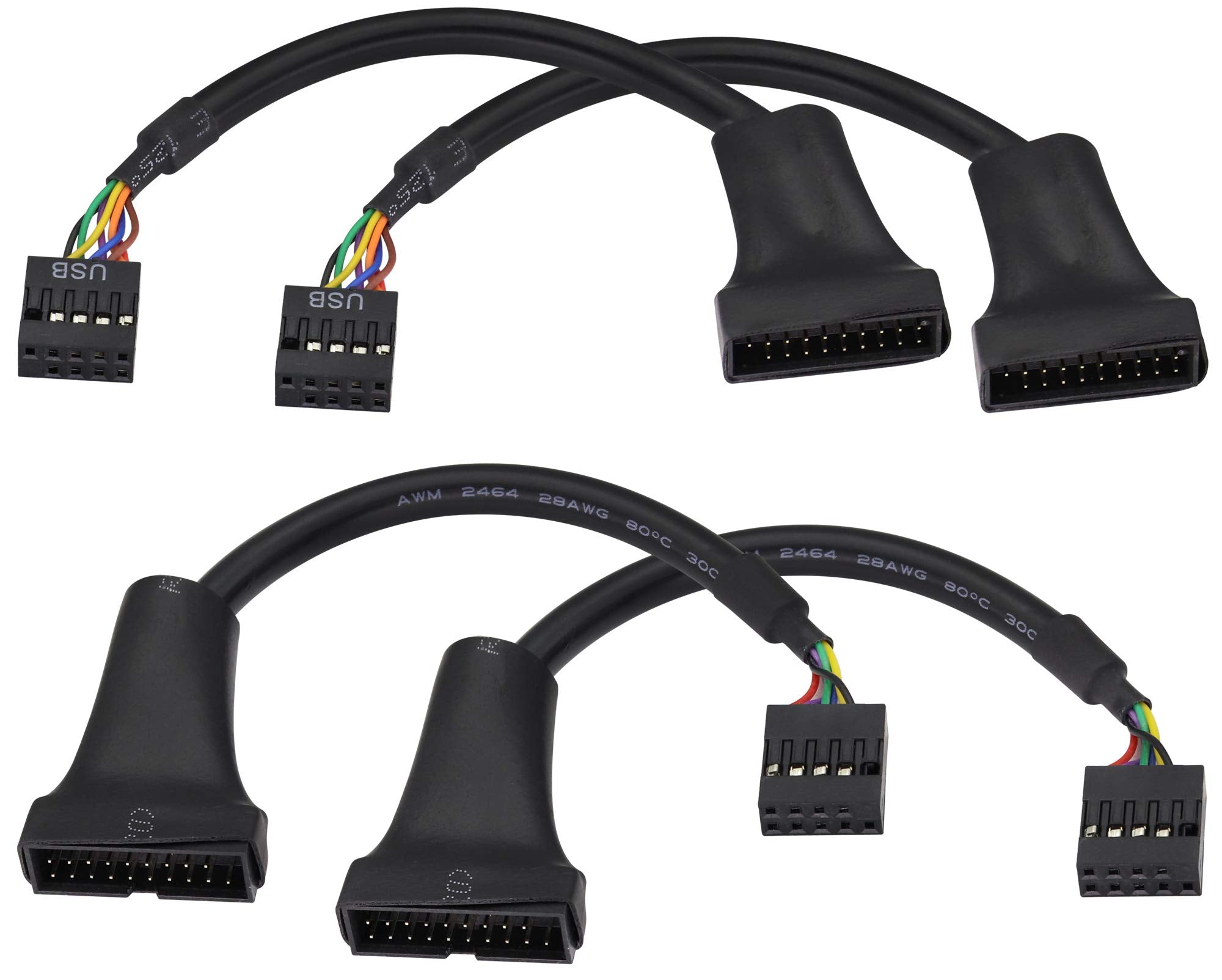 Zdycgtime Usb 3.0 19Pin Male To Usb 2.0 9Pin Female Convertor Computer Cable Connector,Motherboard Adapter Cable,Motherboard 9Pi