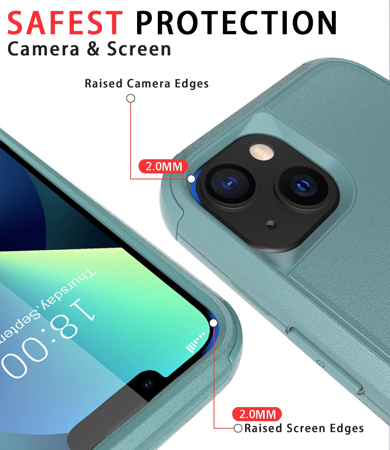 Diverbox For Iphone 13 Case [Shockproof] [Dropproof] [Dust Proof],Heavy Duty Protection Phone Case Cover For Apple Iphone 13 (Pi