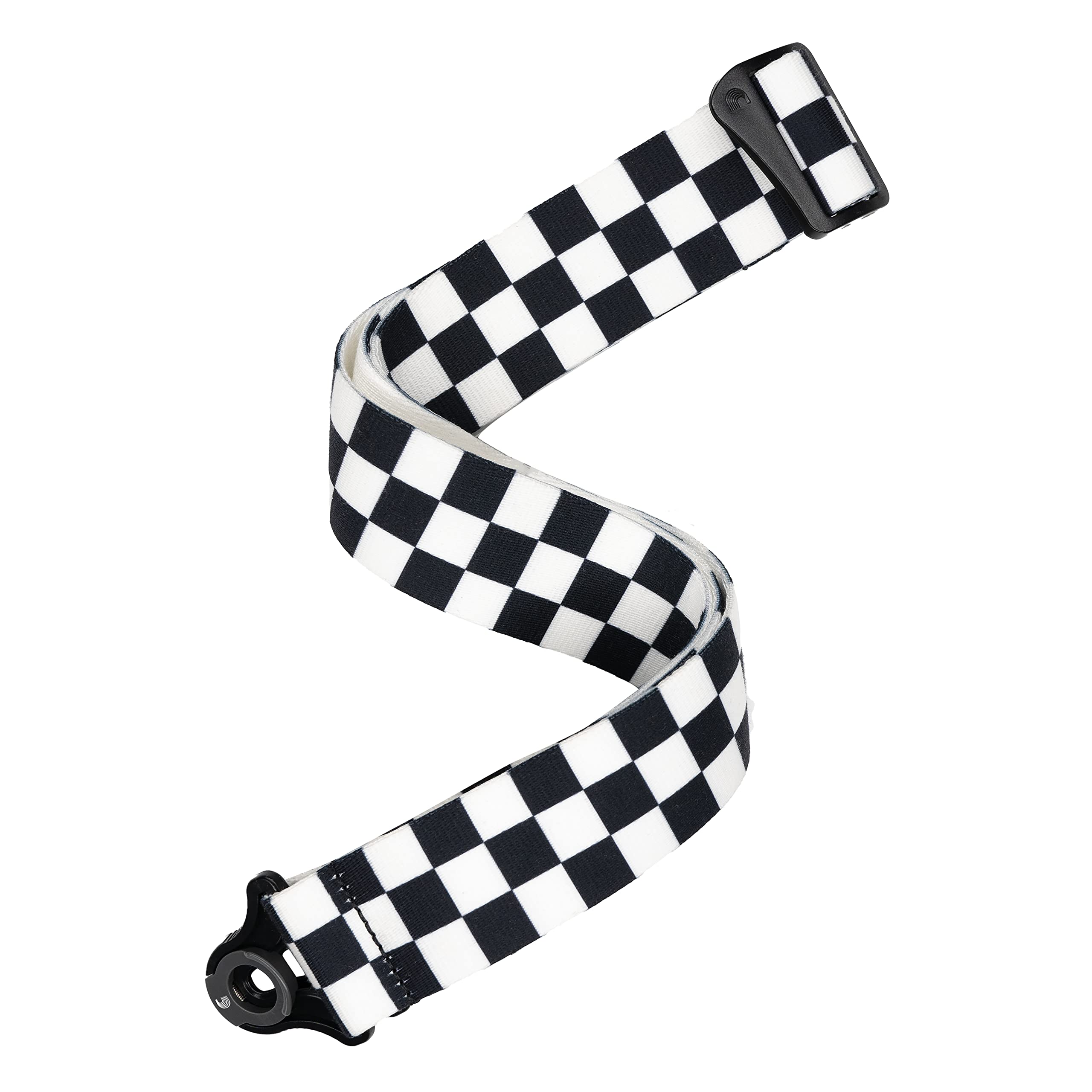 D'Addario Accessories D'Addario Auto Lock Guitar Strap   Acoustic & Electric Guitar Accessories   Easy To Use Auto Locking Guitar Straps   Uses Existing Guitar Strap Buttons   Skater   Checkerboard