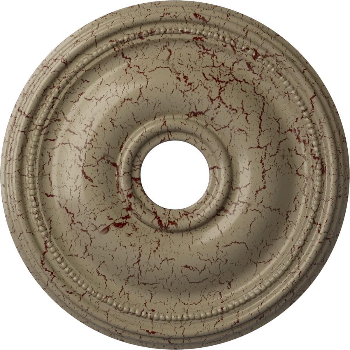 Ekena Millwork Cm18Brgdc Bradford Ceiling Medallion, 18 1/8''Od X 3 3/4''Id X 1 1/8''P, Hand Painted Gobi Desert Crackle