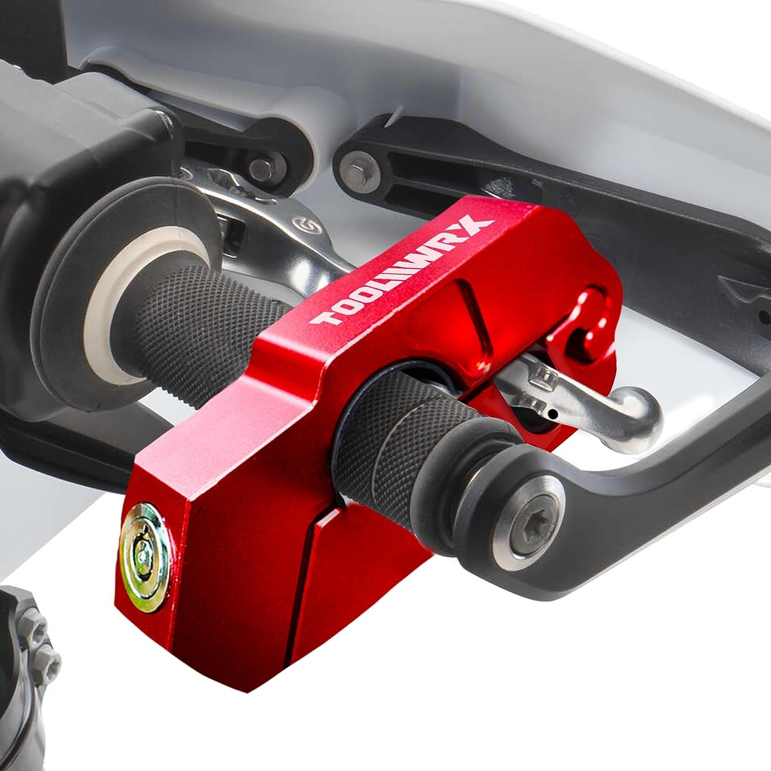 Motorcycle Handlebar Lock Grip With Lever Protection Sleeve   Heavy Duty Motorcycle Lock Anti Theft Throttle Brake Grip Lock Men