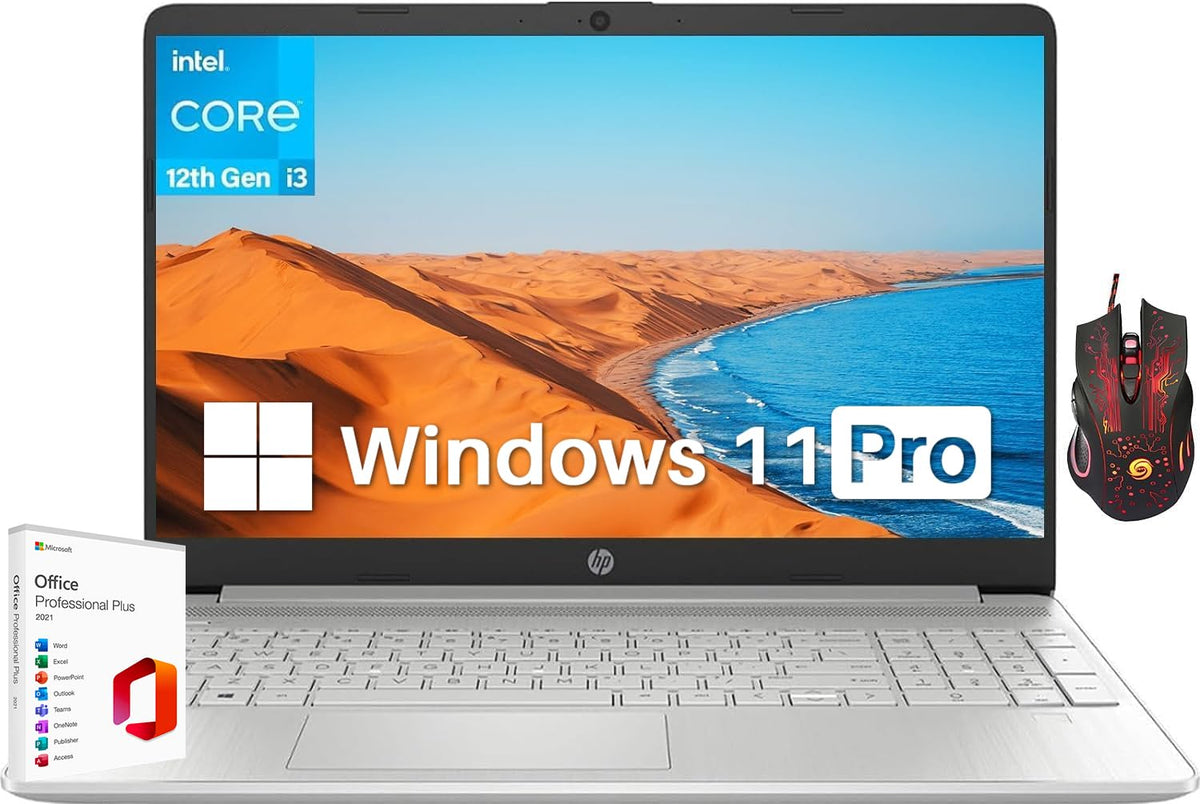Hp 15.6 Inch Touchscreen Business Laptop Windows 11 Pro, Intel I3-1215U(Up To 4.4Ghz), 16Gb Ram, 1Tb Ssd, Micro-Edge, Anti-Glare