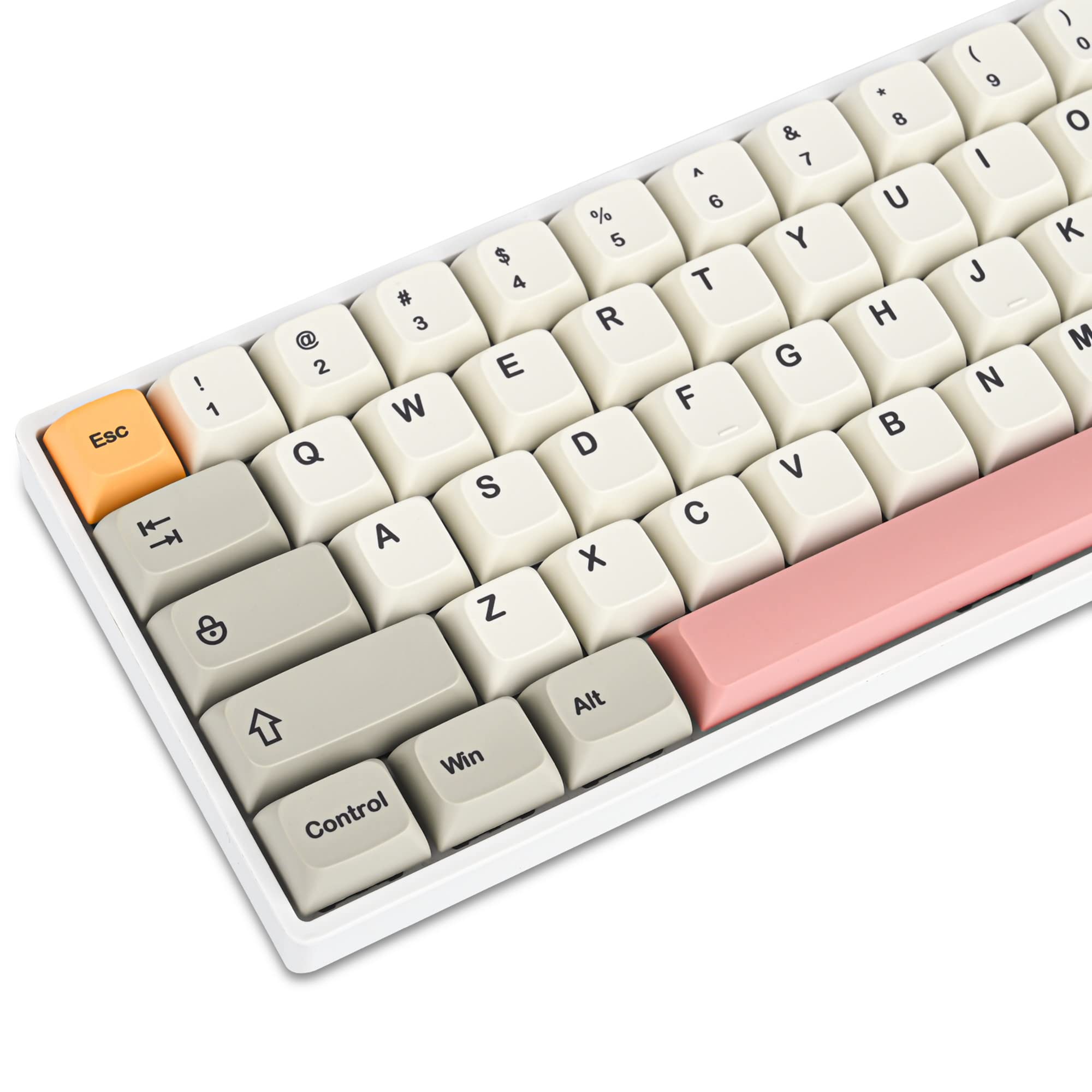 Pbt Keycaps 60 Percent Dye Sub Xda 134 Retro Keycap Set For Cherry Mx Gateron Kailh Switches Gaming Mechanical Keyboard (Retro 9