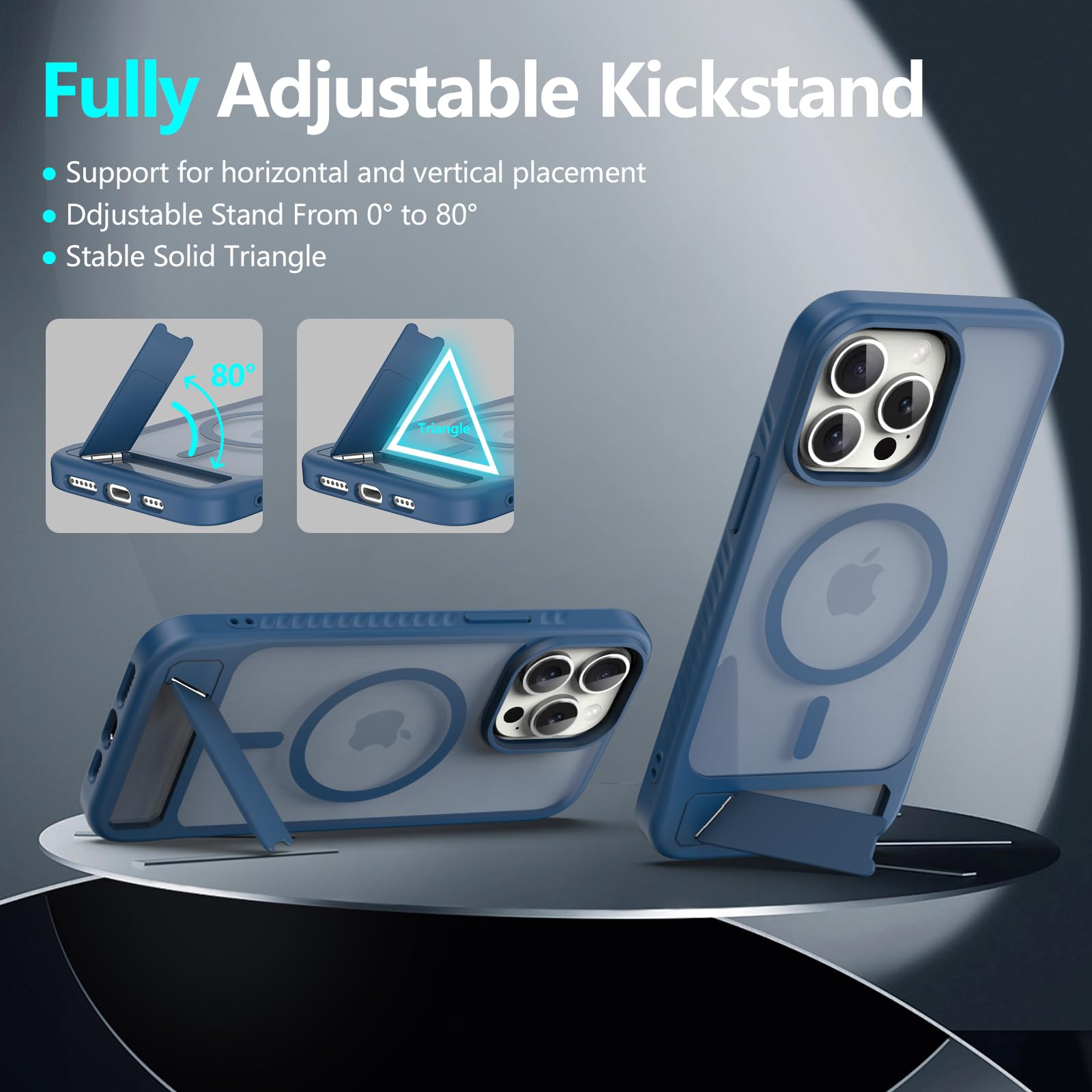 For Iphone 14 Pro Max Case: [Fit For Magsafe] Strong Magnetic & Invisible Stand, Military-Grade Protection With Screen Protector