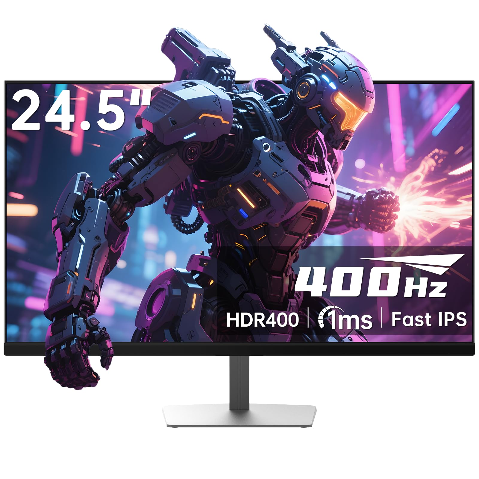 KTC 24.5 inch 400Hz 240Hz Gaming Monitor | Fast IPS 1ms | FHD 1080P Monitor | HDR 400 128% sRGB | HDMI x2, DP x2 |Tilt Adjustabi
