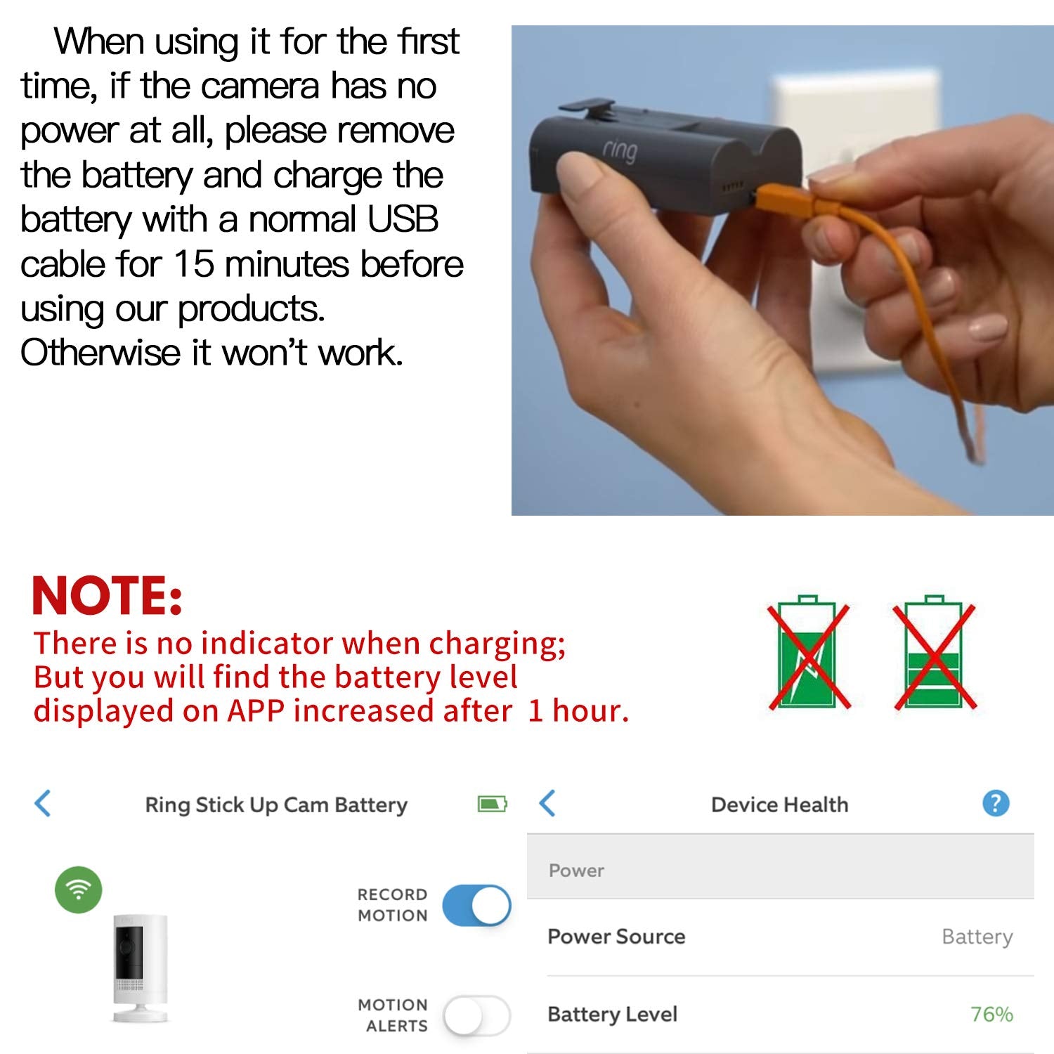 Alertcam Power Adapter For Ring Stick Up Cam Battery(3Rd Gen), With 30Ft/9M Weatherproof Outdoor Cable Continuously Charge Your