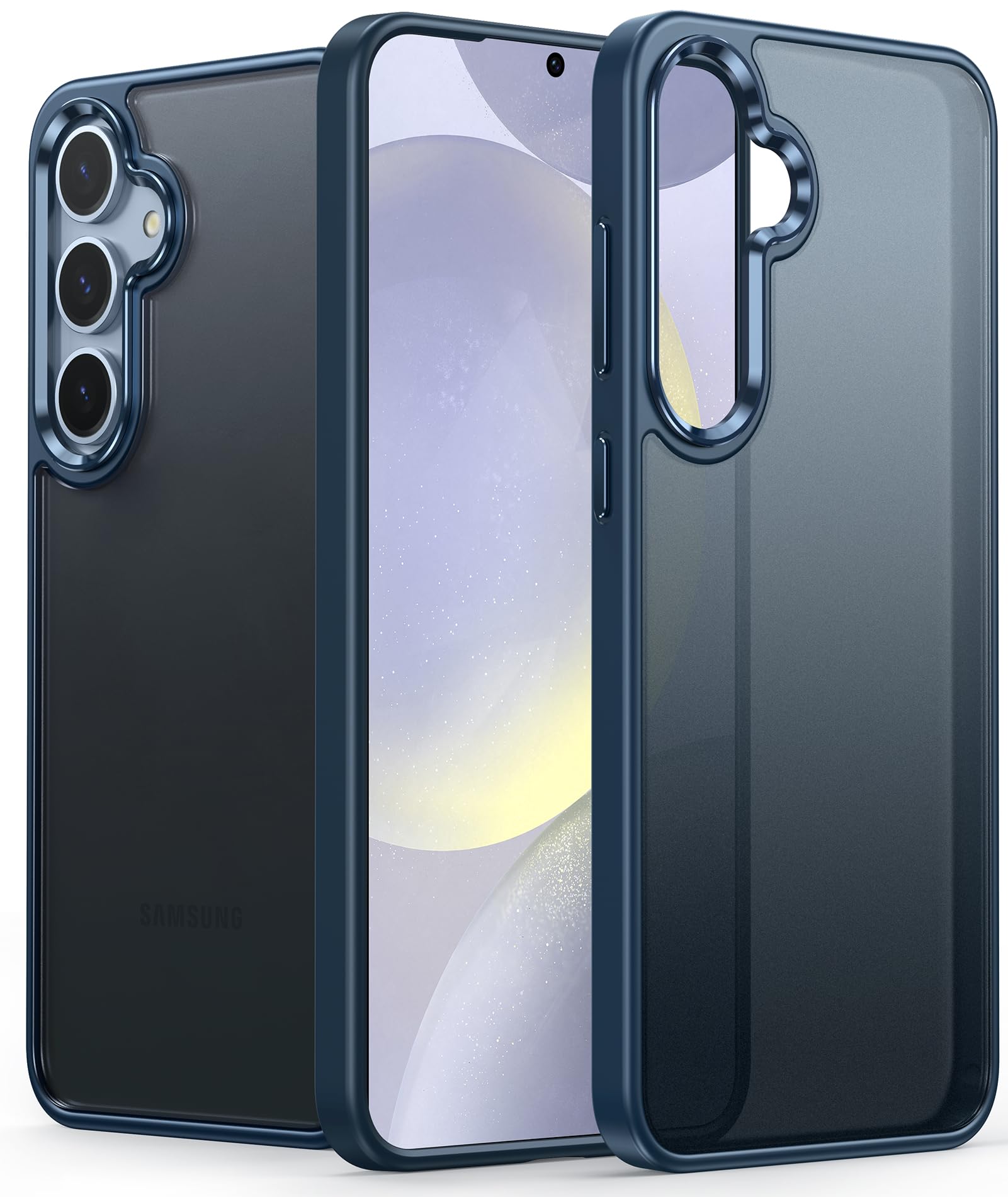 Fntcase For Samsung Galaxy S24 Plus Case: Grade Shockproof Slim Phone Cover, Translucent Matte Back Protective Bumper Rugged Cas