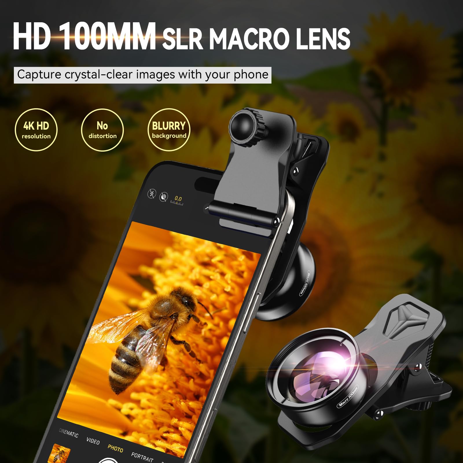 Apexel Professional Macro Photography Lens For Dual Lenssingle Lens Iphone,Pixel,Samsung Galaxy Smartphones