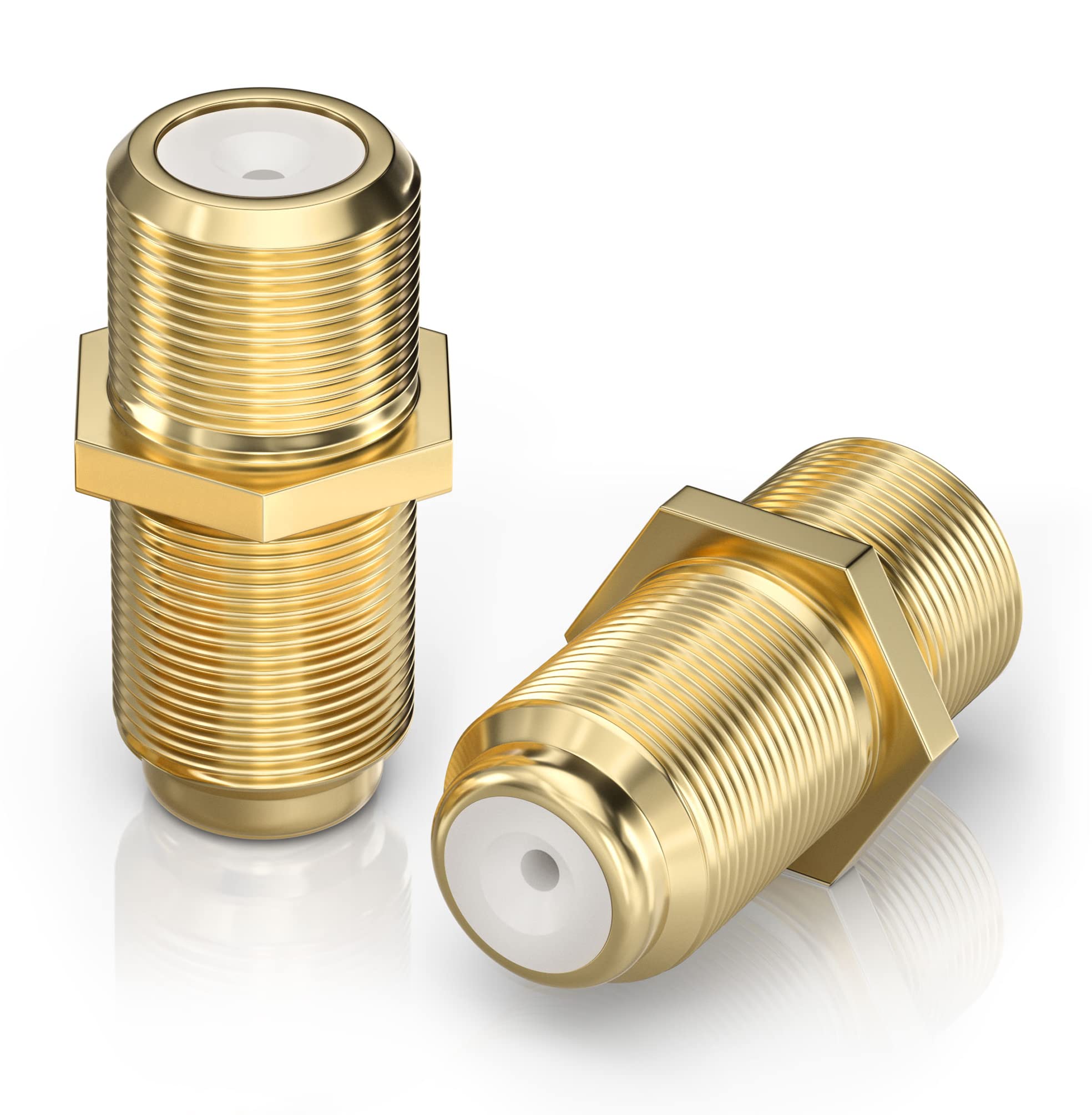 BlueRigger Coaxial Coupler (2 Pack) - Cable Connectors for Coaxial Cable Extension, F81 Extension Adapter - Works with HDTV, Ant