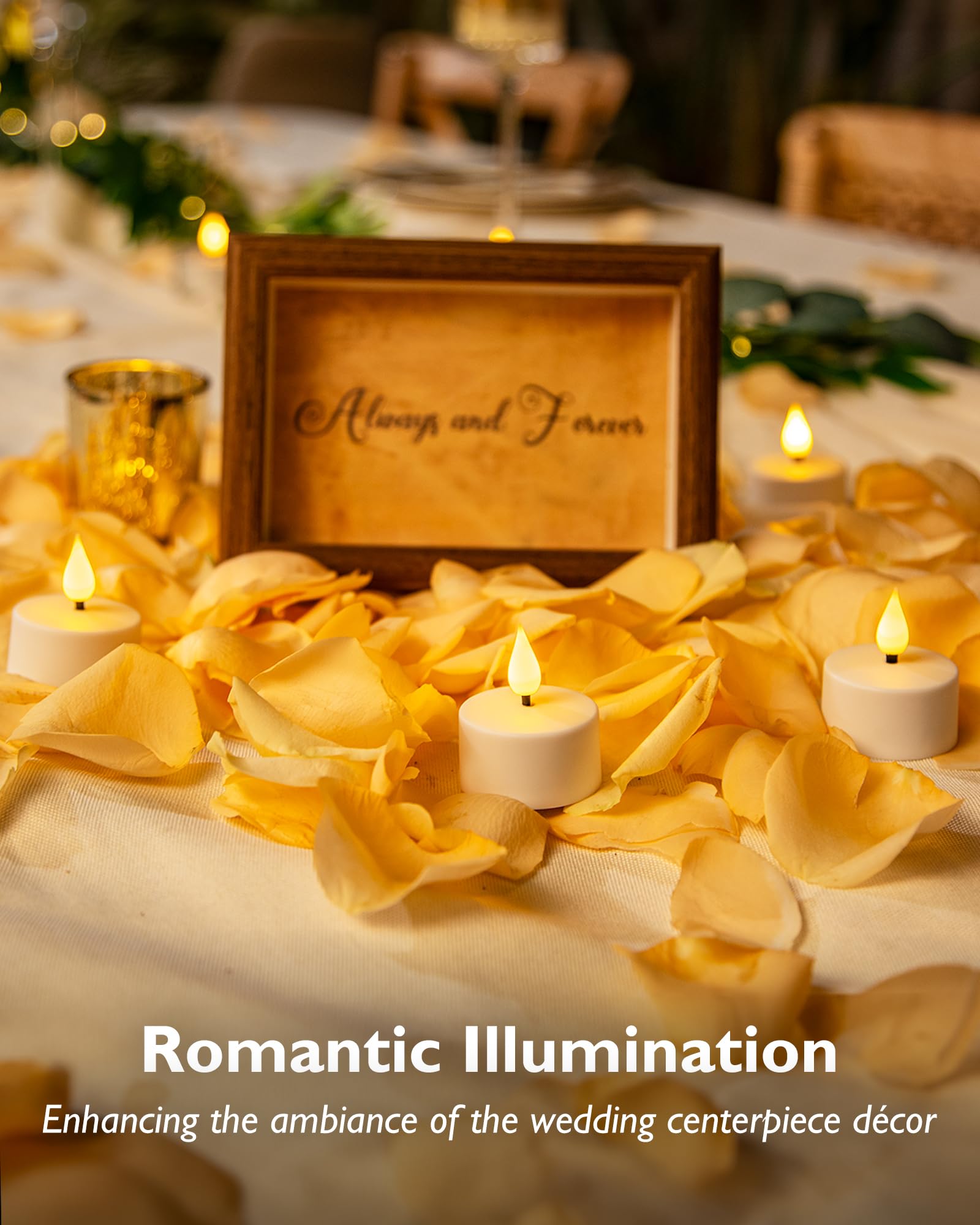 Homemory Rechargeable Tea Lights Flameless Candles With Remote Timer, Battery Operated Led Tealight Candles, Usb Candles For Wed